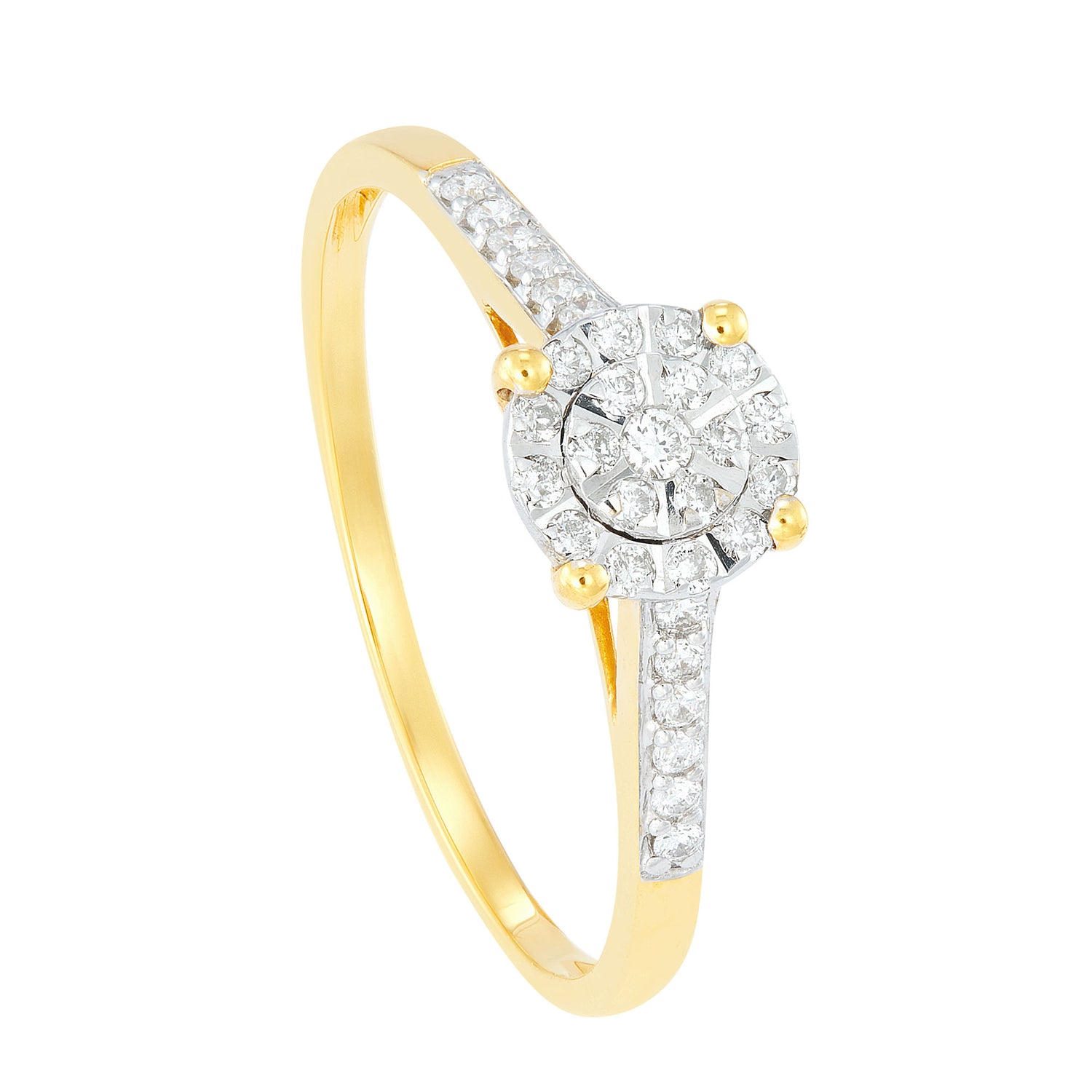 ICE | Illusion Diamond Ring in 375/9K Yellow Gold 24299(R)
