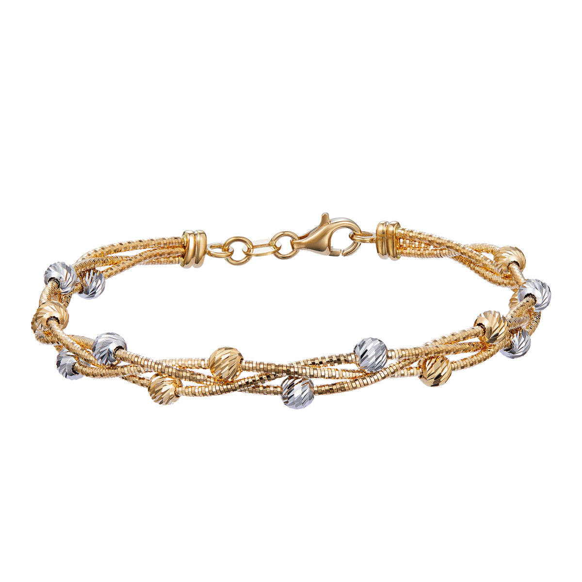 CAVO | Oro Italia 916 Yellow and White Gold Bangle GB8095-BI (22K Gold)