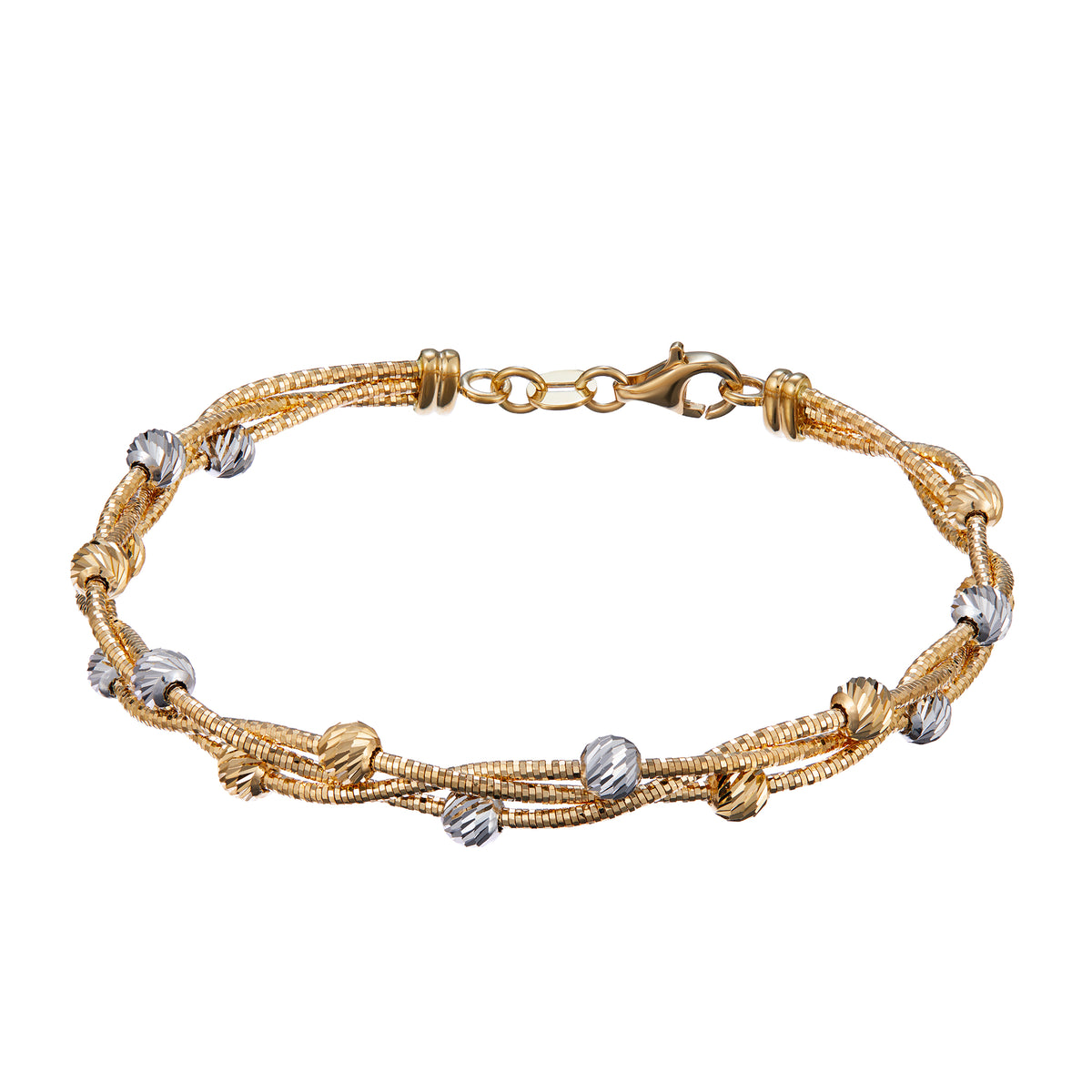 CAVO | Oro Italia 916 Yellow and White Gold Bangle GB8095-BI (22K Gold)