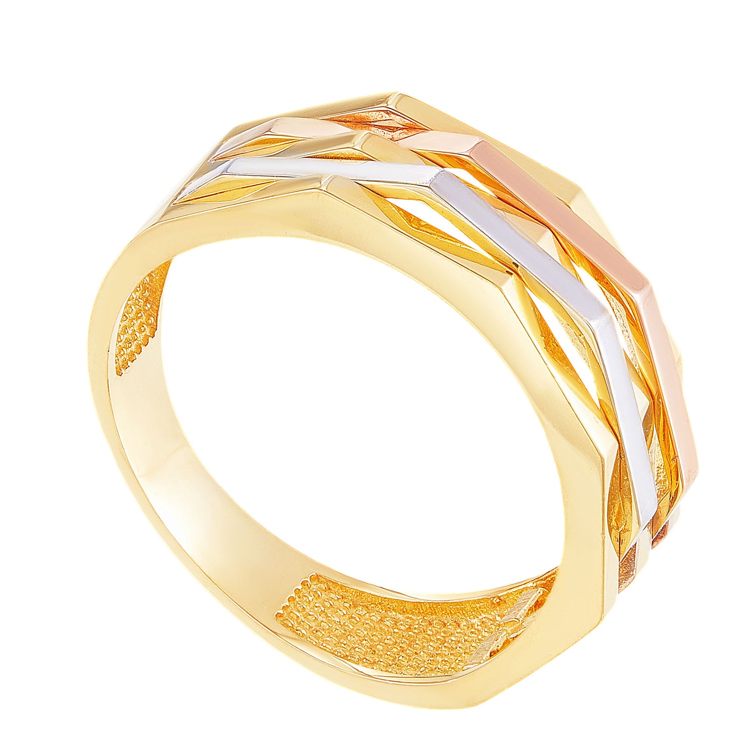 Oro Italia 916 Yellow, Rose and White Gold Ring GR45540321-TI (22K Gold)