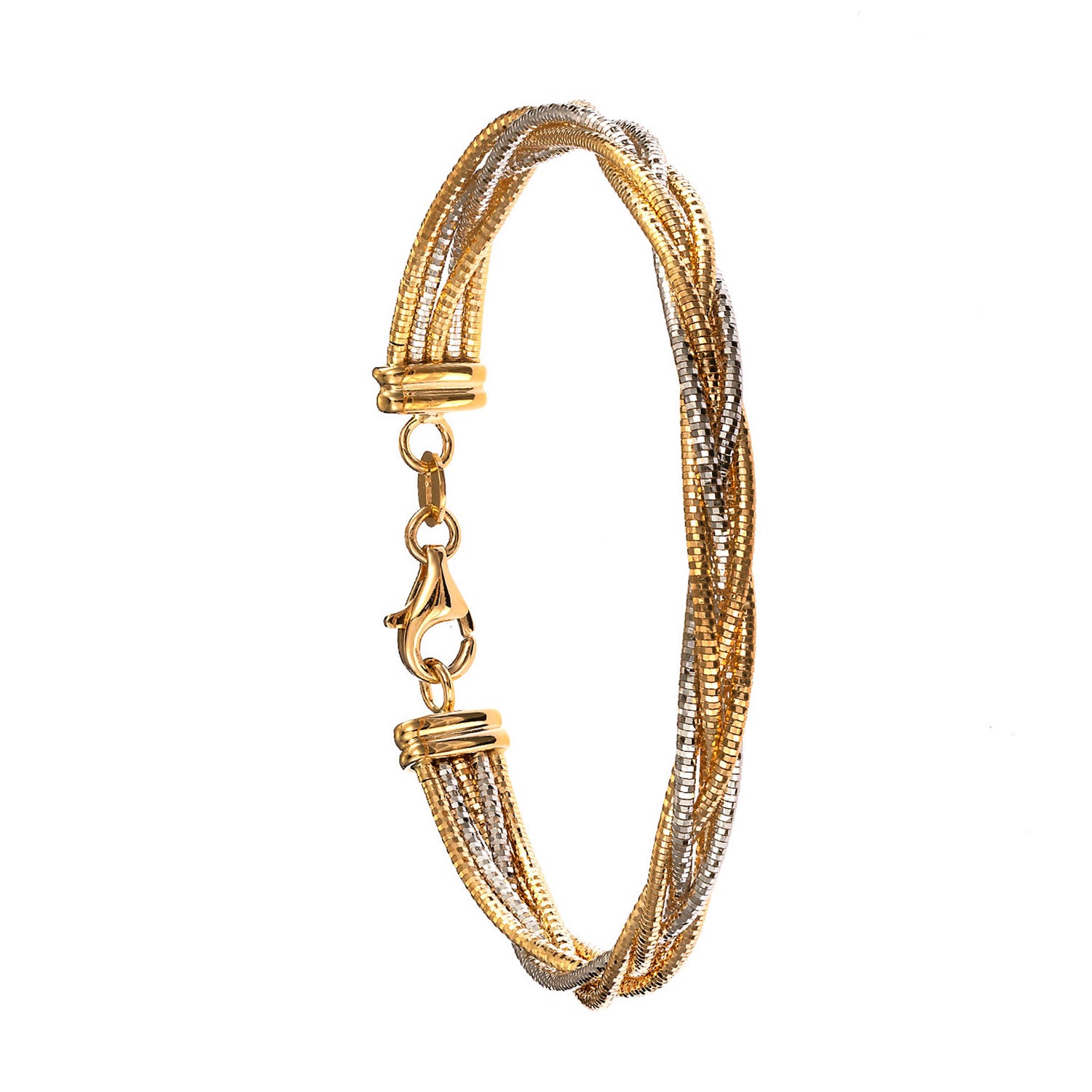 Oro Italia 916 Yellow and White Gold Bangle GB8434-BI (22K Gold)