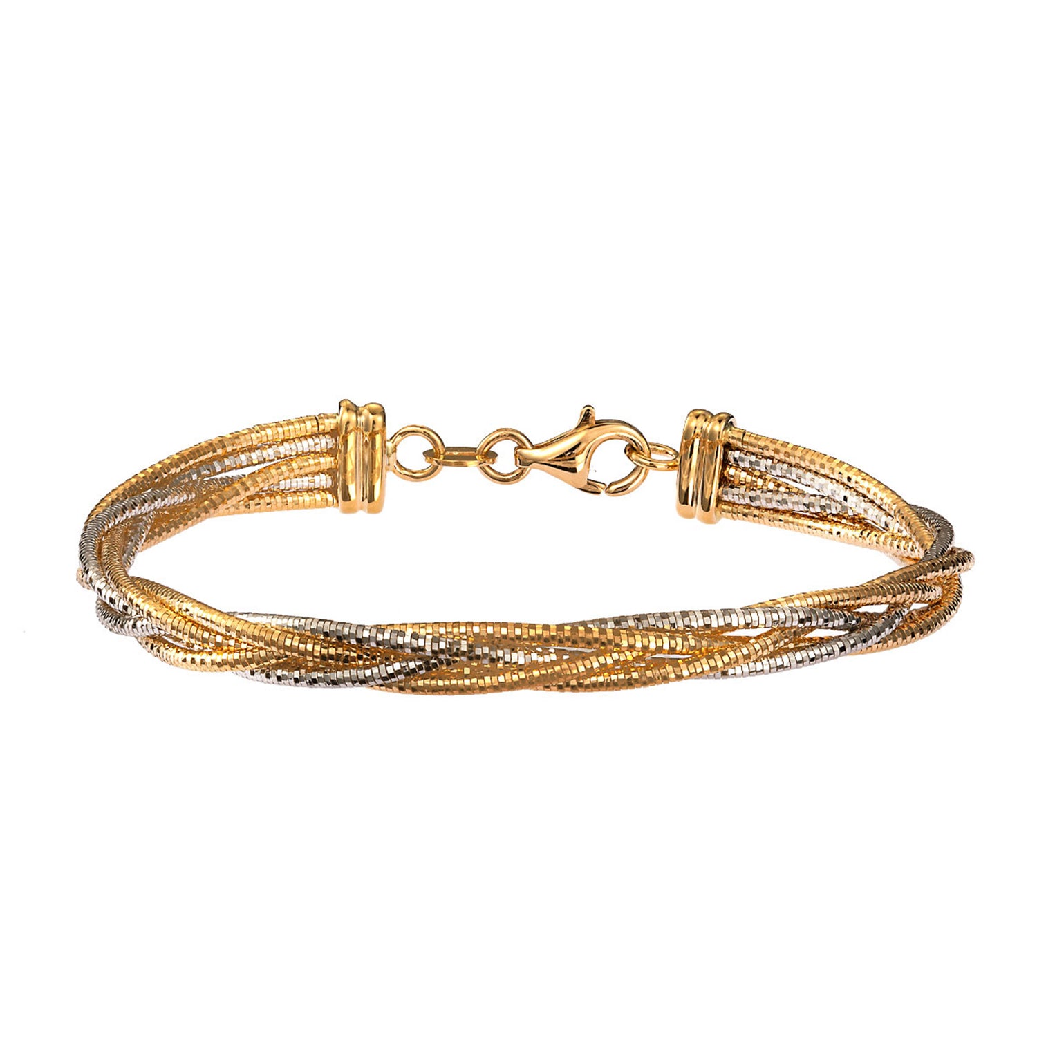 Oro Italia 916 Yellow and White Gold Bangle GB8434-BI (22K Gold)