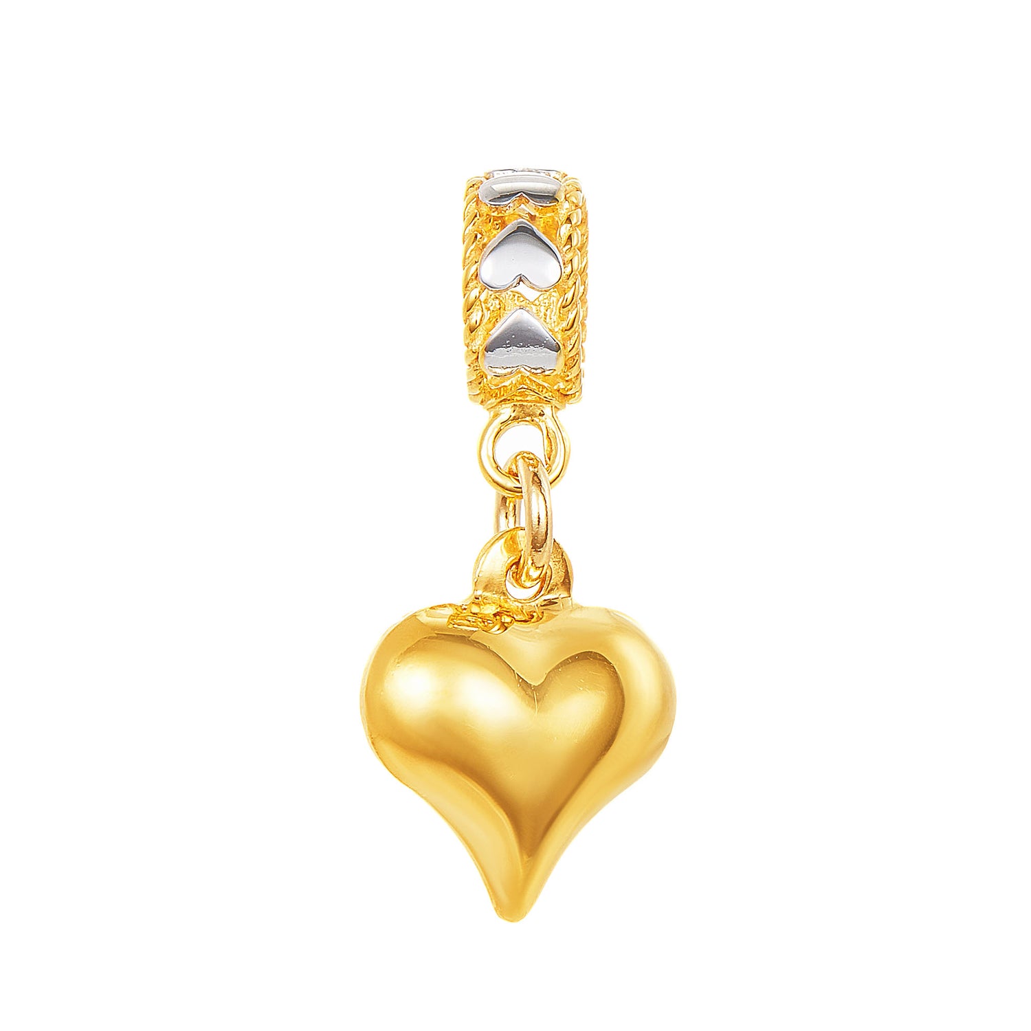 Oro Italia 916 Yellow and White Gold Charm GCM90021020-BI (22K Gold)