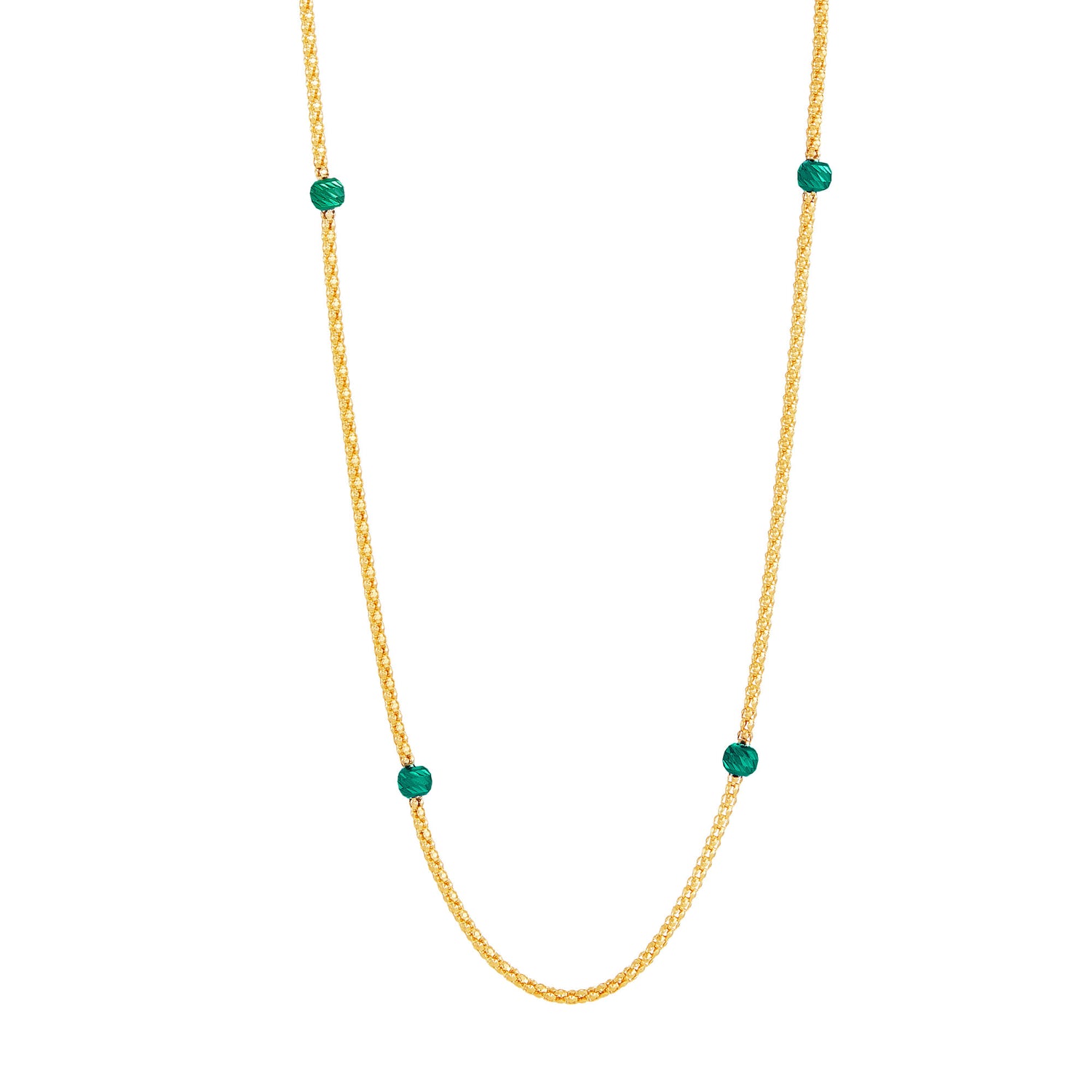CLARA | Oro Italia 916 Yellow and Green Gold Necklace GC26861221(YG)-BI (22K Gold)