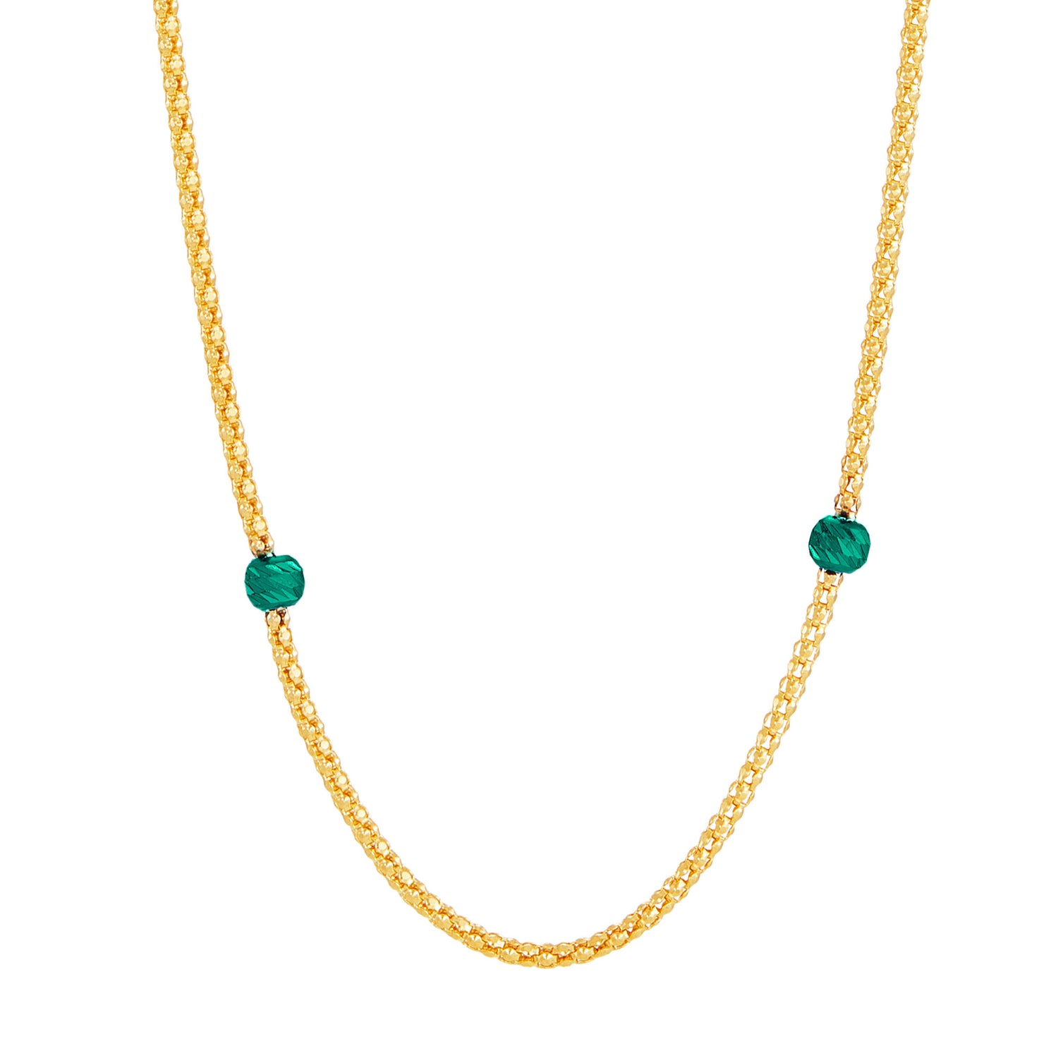 CLARA | Oro Italia 916 Yellow and Green Gold Necklace GC26861221(YG)-BI (22K Gold)