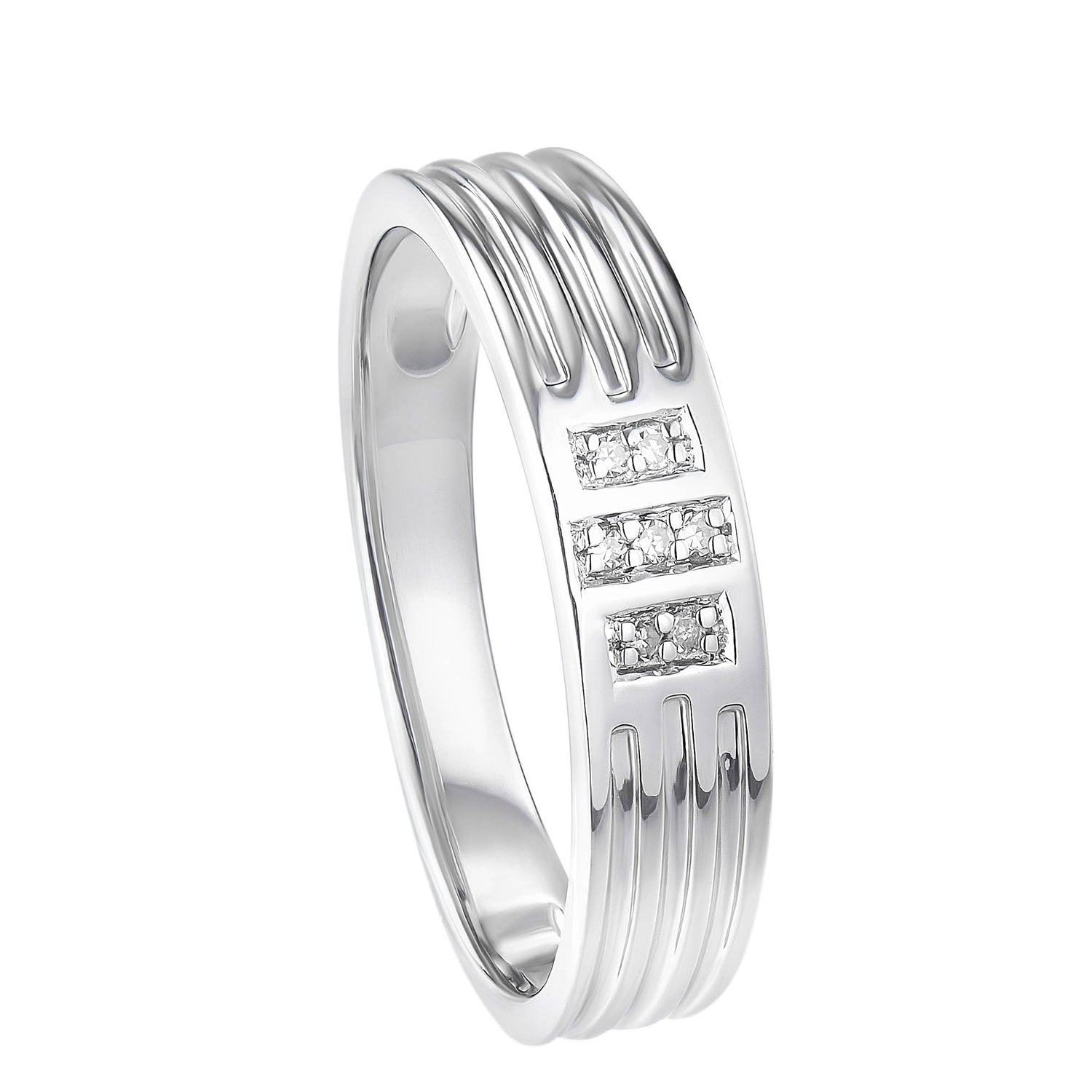 Diamond Men's Ring in 925 Silver Palladium 259870121(PLD)