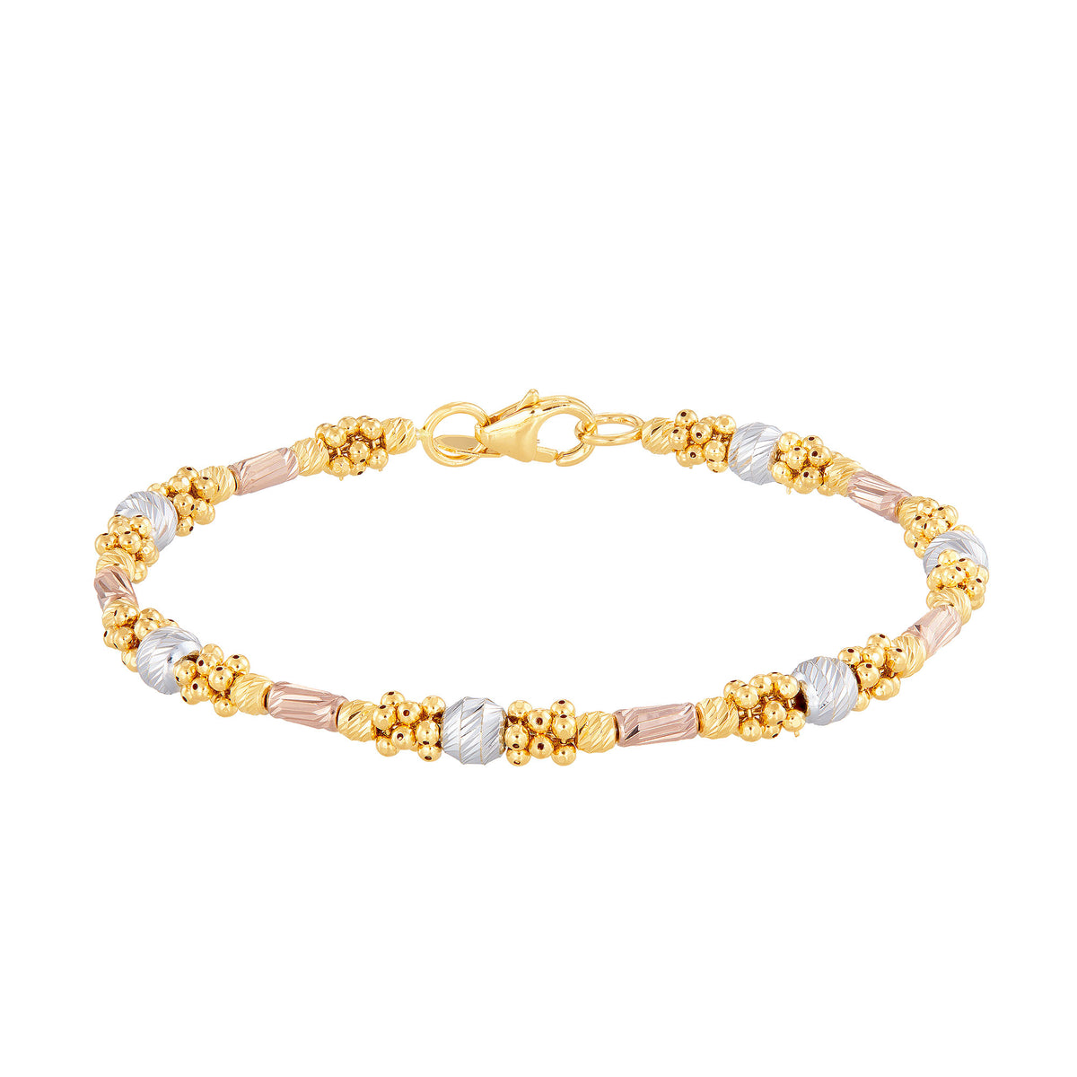 Oro Italia 916 Yellow, Rose and White Gold Bangle GB88261221-TI (22K Gold)