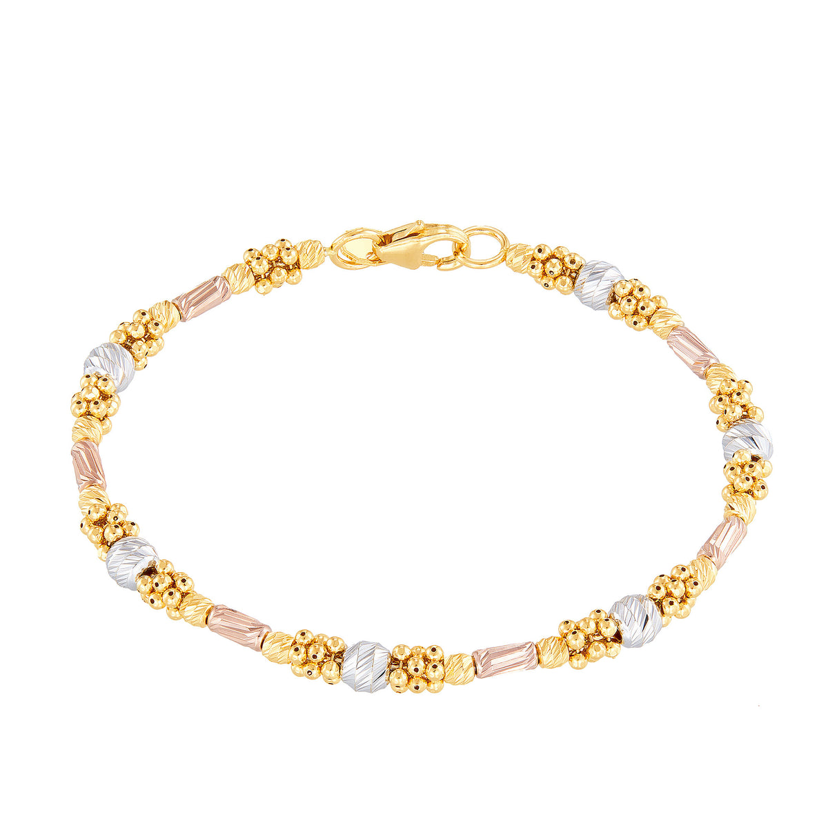 Oro Italia 916 Yellow, Rose and White Gold Bangle GB88261221-TI (22K Gold)