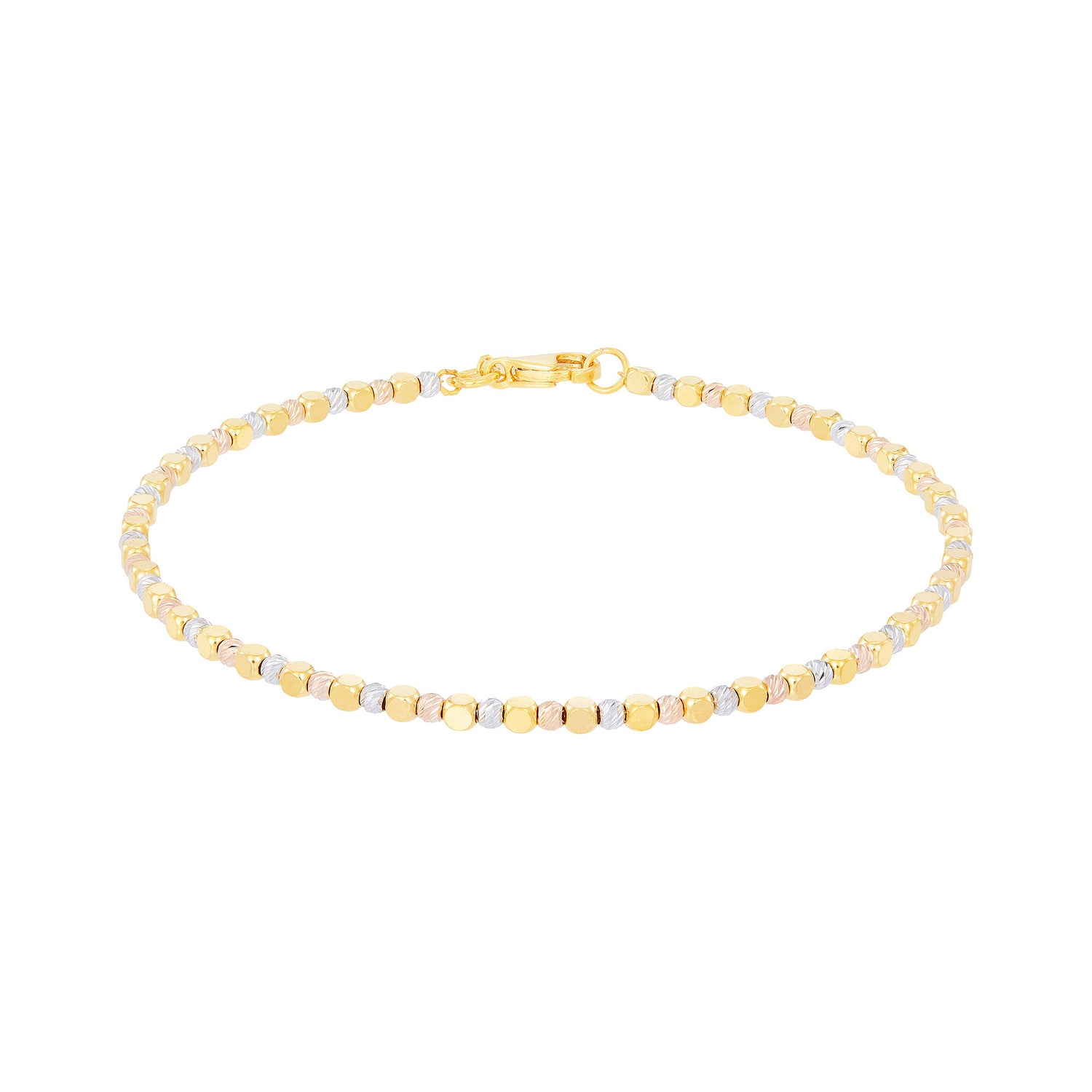 Oro Italia 916/22K Yellow, Rose and White Gold Bracelet GW41310922-TI (22K Gold)