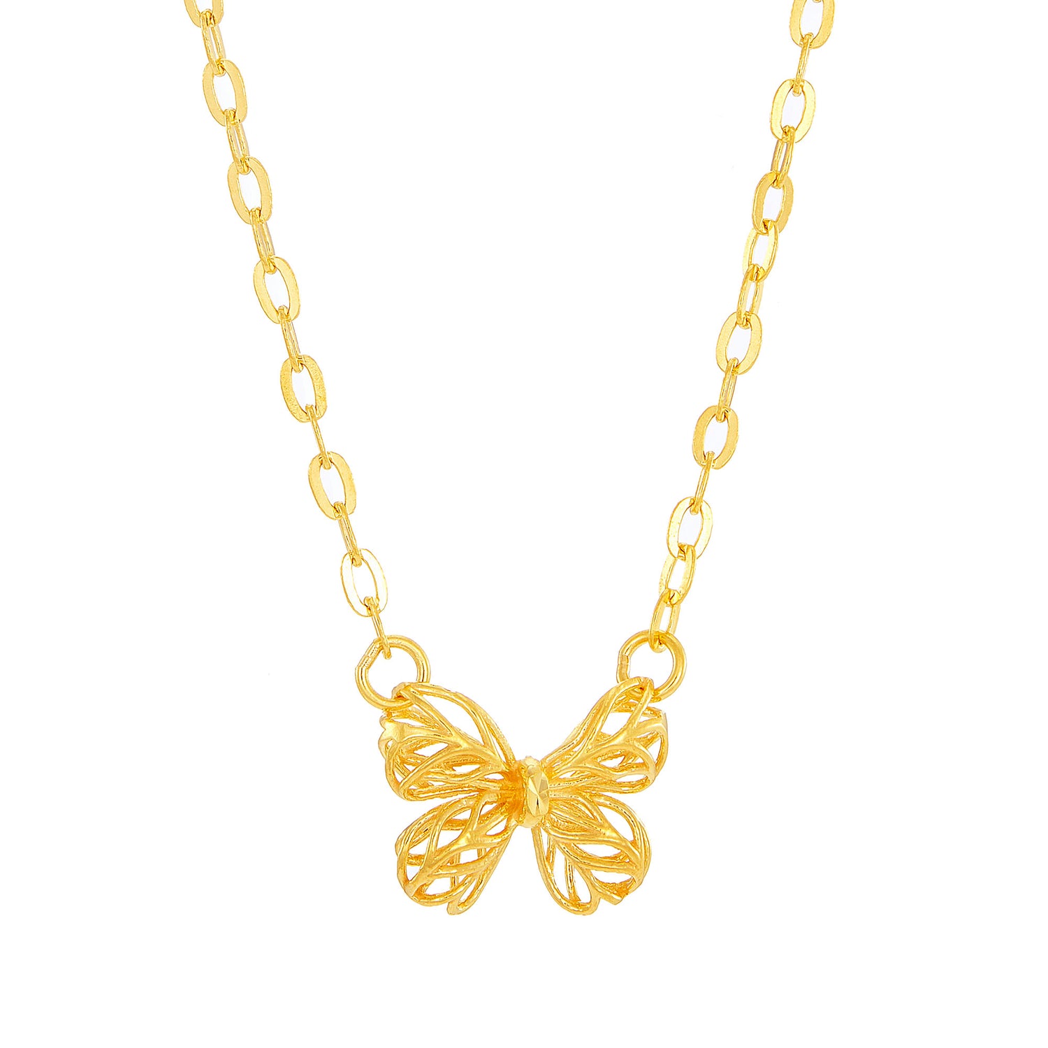 916/22K Yellow Gold Necklace (Butterfly) JE29-001-010223
