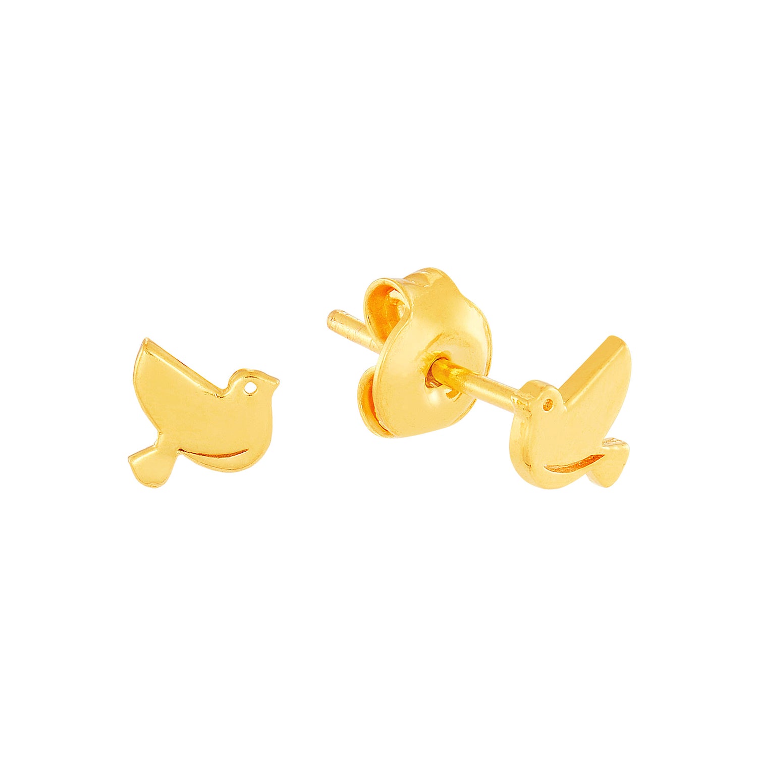 916/22K Yellow Gold Earrings (Bird) CHE030623