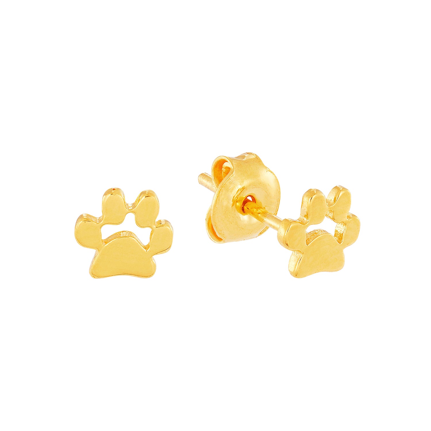 916/22K Yellow Gold Earrings (Paw) CHE040623