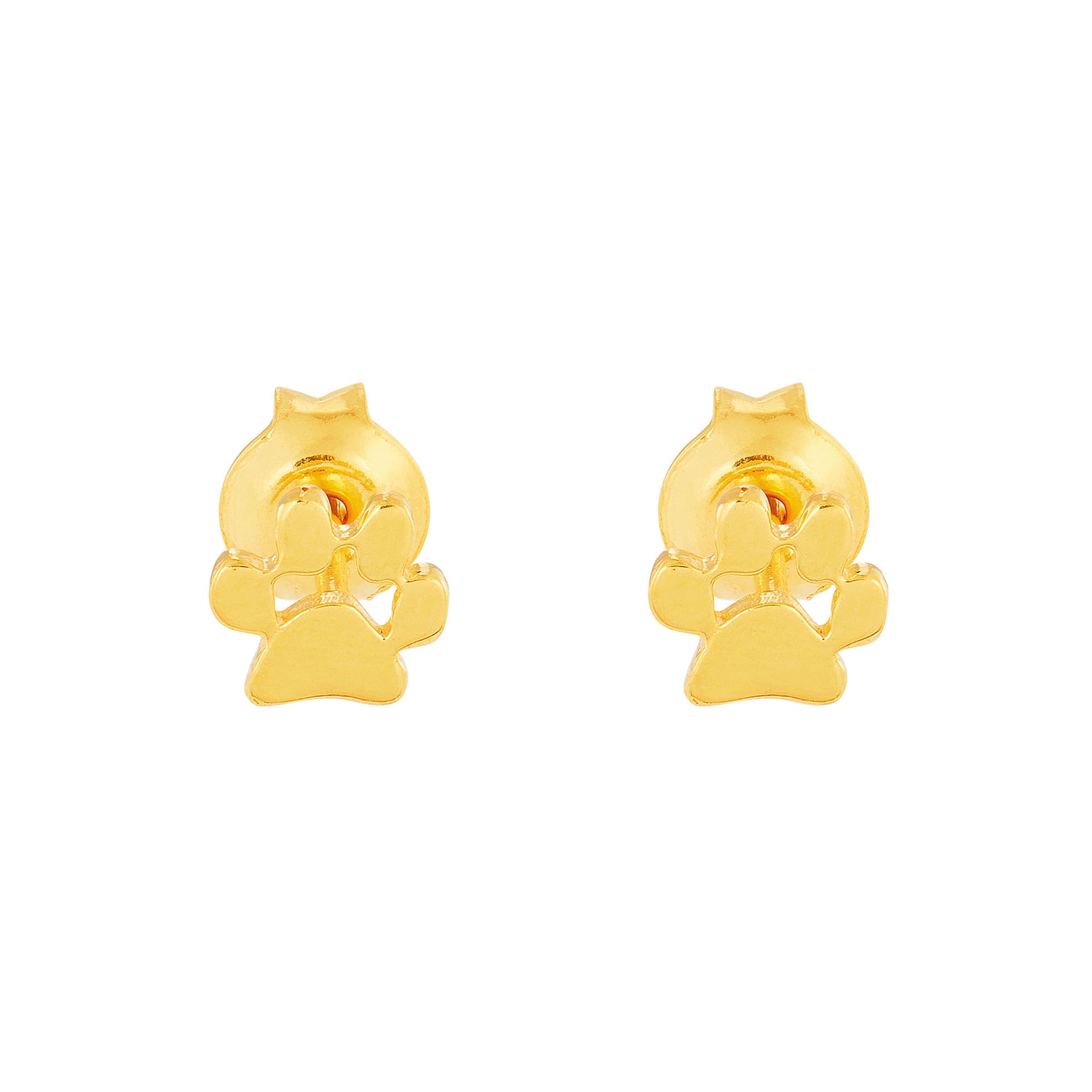 916/22K Yellow Gold Earrings (Paw) CHE040623