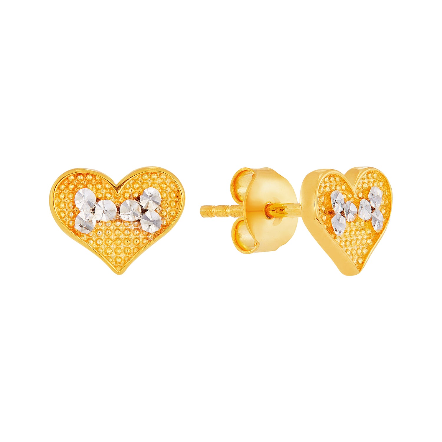Oro Italia 916 Yellow and White Gold Earrings GE74340623(YW)-BI (22K Gold)