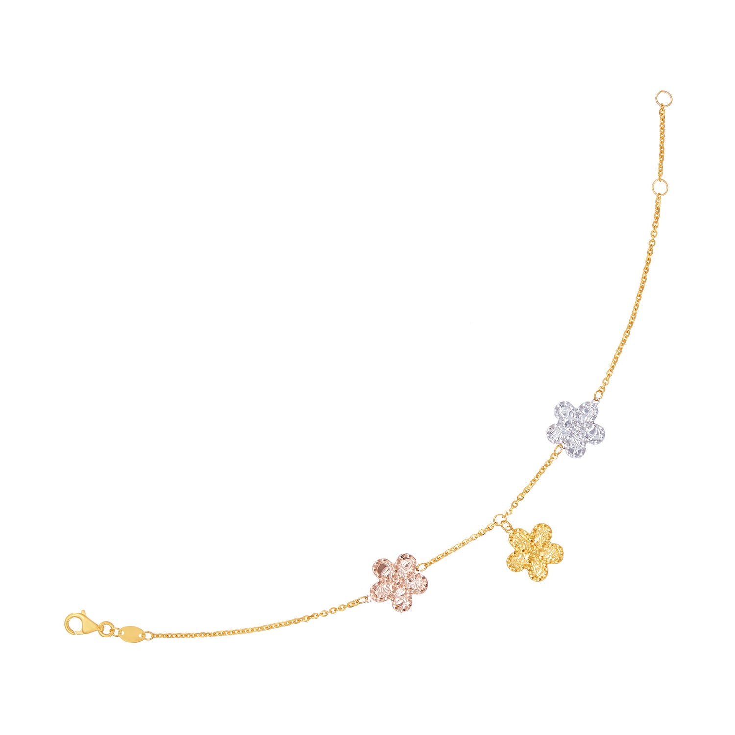 ARIA | Oro Italia 916 Yellow, White and Rose Gold Bracelet GW42700523-TI (22K Gold)