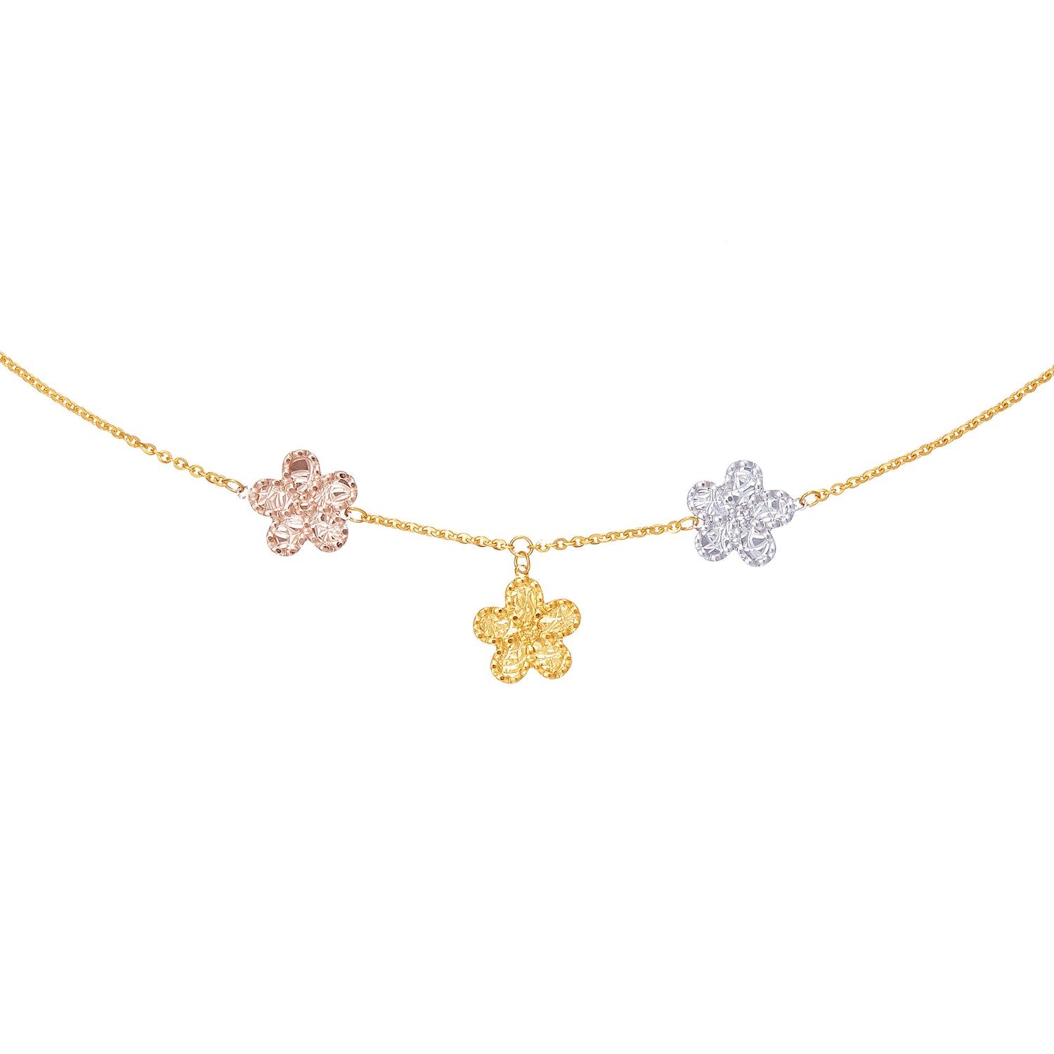 ARIA | Oro Italia 916 Yellow, White and Rose Gold Bracelet GW42700523-TI (22K Gold)