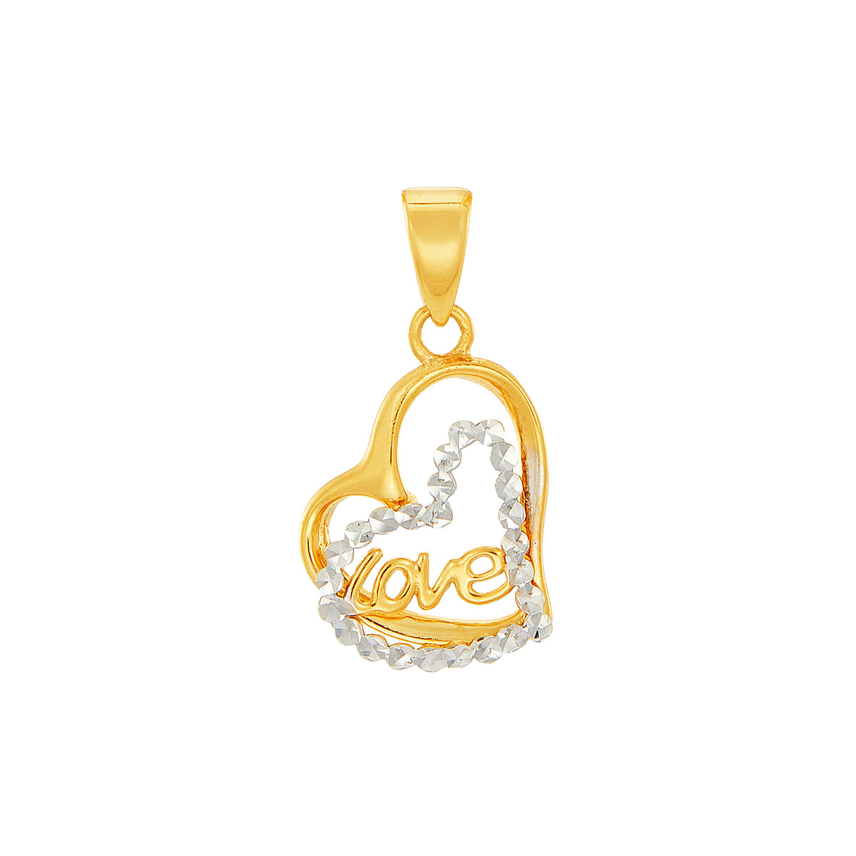 Oro Italia 916 Yellow and White Gold Pendant GP51760723(YW)-BI