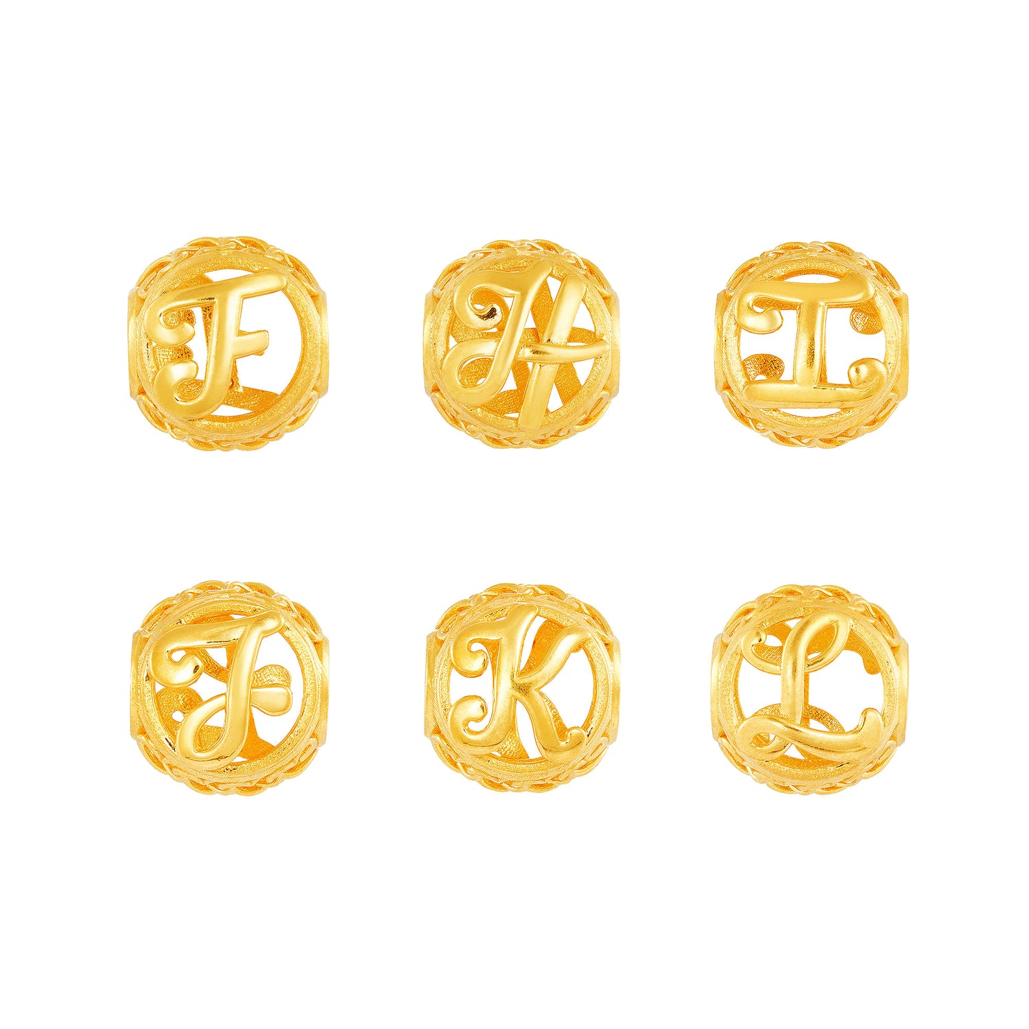 916/22K Yellow Gold Alphabet Charm A01 3555P