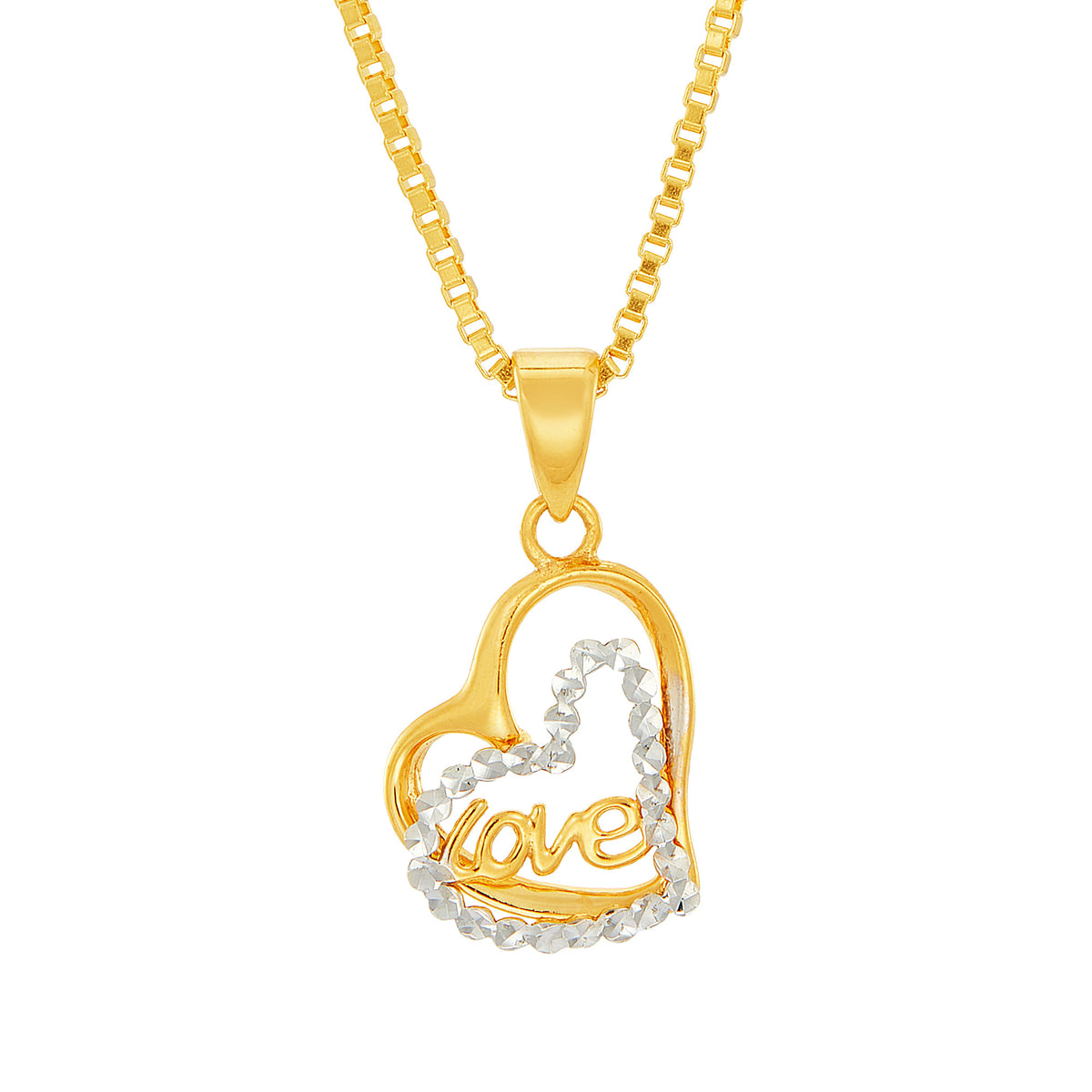 Oro Italia 916 Yellow and White Gold Pendant GP51760723(YW)-BI