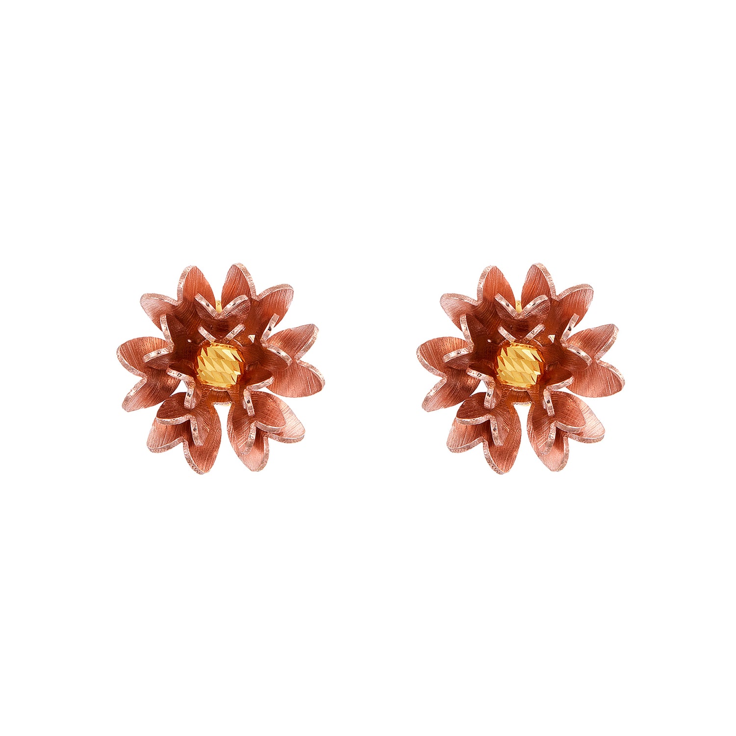 CLARA | Oro Italia 916 Yellow and Rose Gold Earrings GE74470823(YR)-BI (22K Gold)