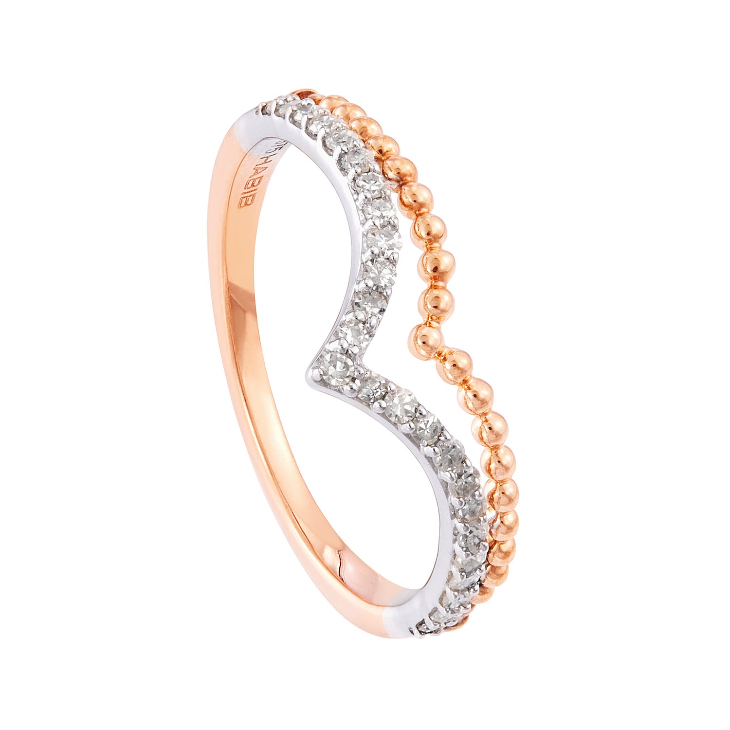 Diamond Ring in 375/9K Rose and White Gold 260230321(RG)