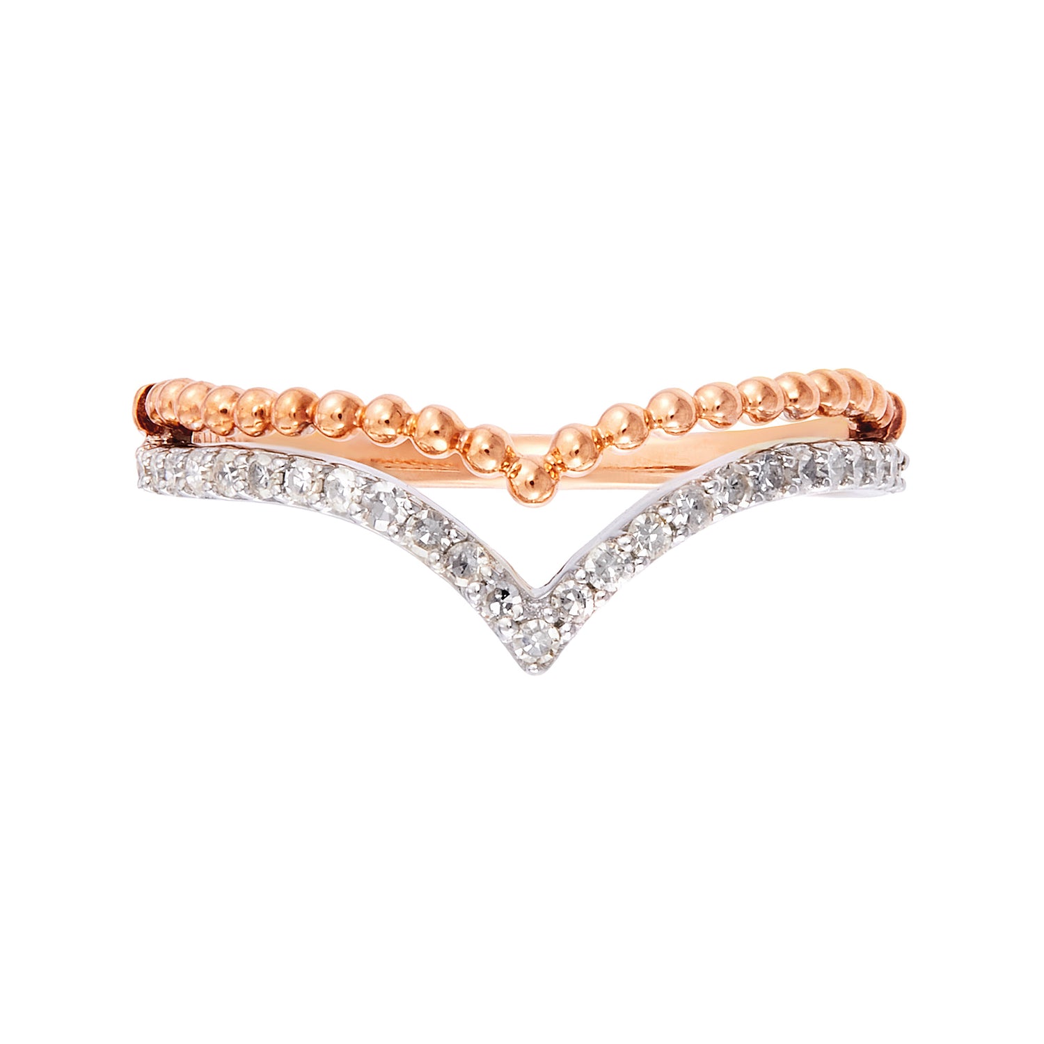 Diamond Ring in 375/9K Rose and White Gold 260230321(RG)