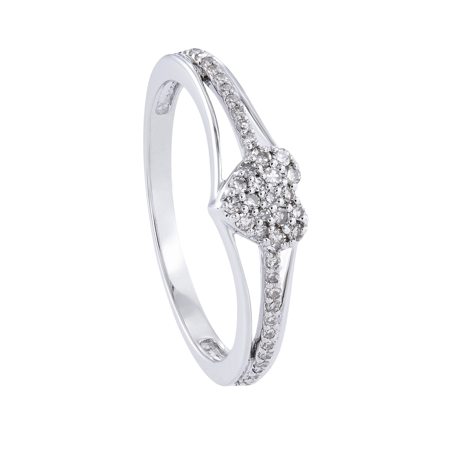 Diamond Ring in 375/9K White Gold (Heart) 265351222