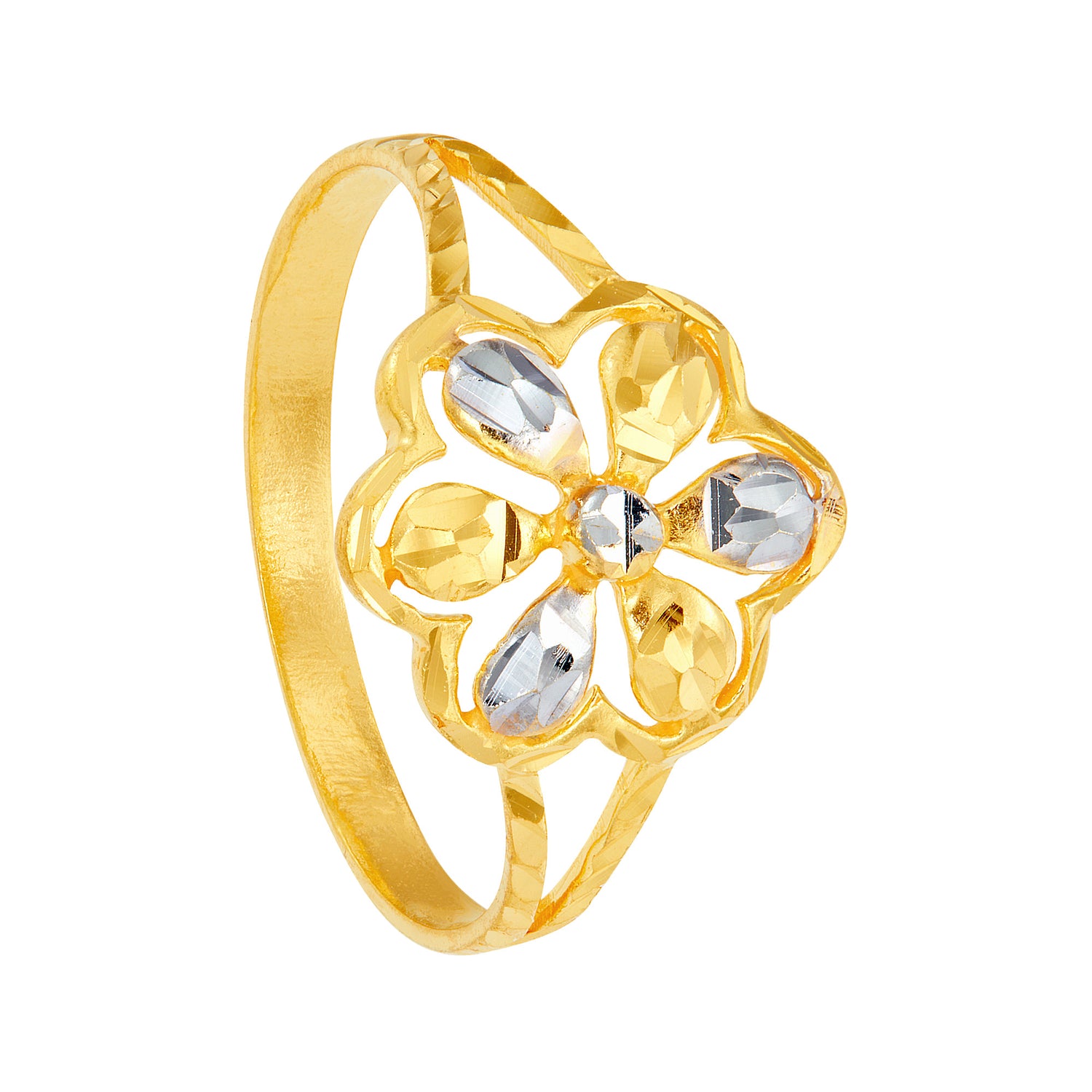 916/22K Yellow and White Gold Ring EHR120423