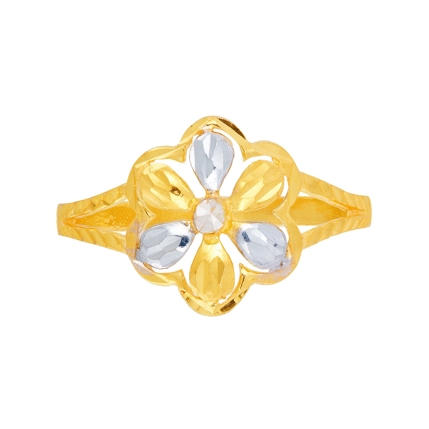916/22K Yellow and White Gold Ring EHR120423