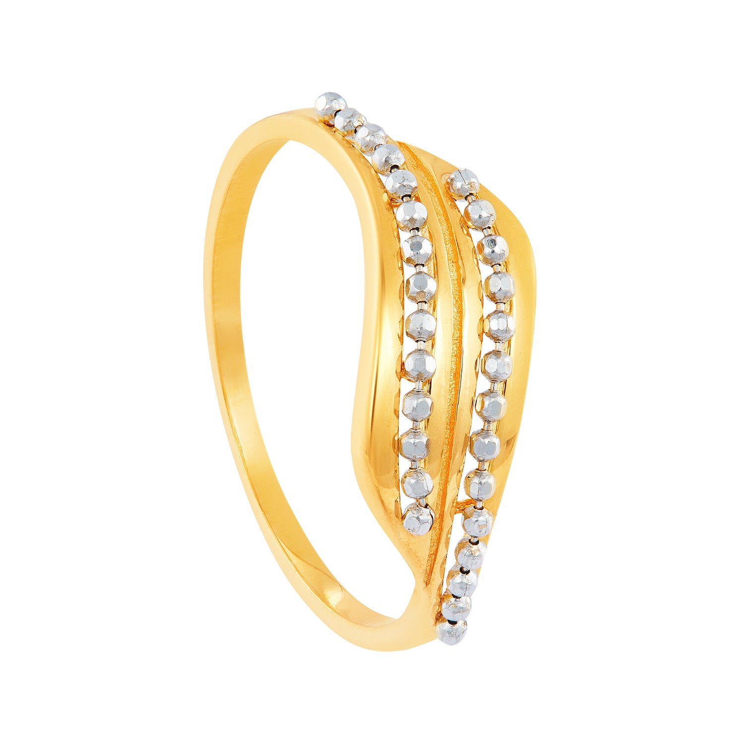 Oro Italia 916 Yellow and White Gold Ring GR51880923(YW)-BI (22K Gold)