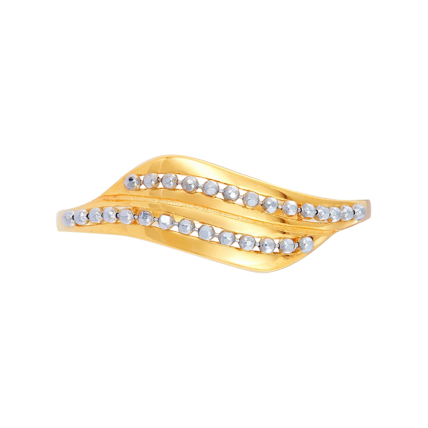 Oro Italia 916 Yellow and White Gold Ring GR51880923(YW)-BI (22K Gold)