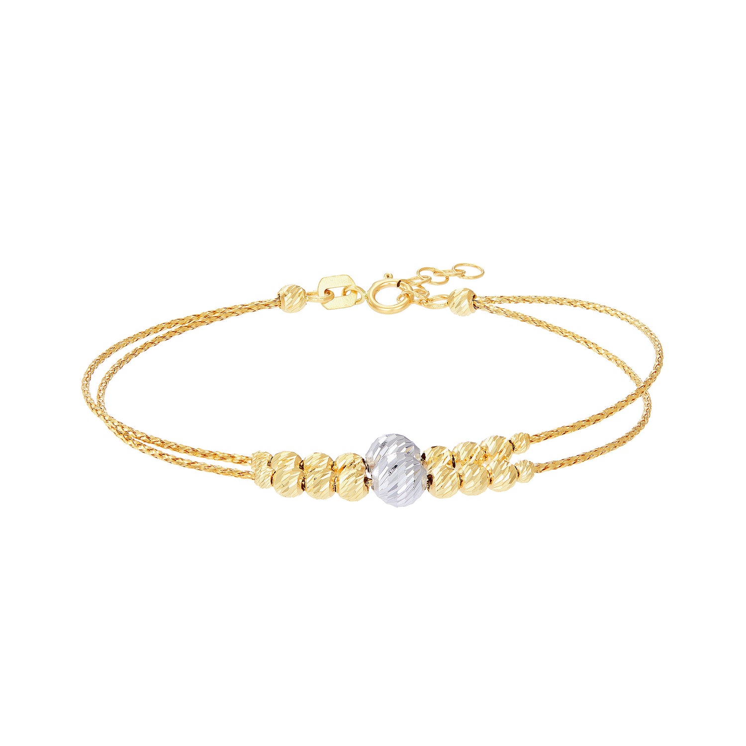 585/14K Yellow and White Gold Bracelet 714-BR 2FC014-YW