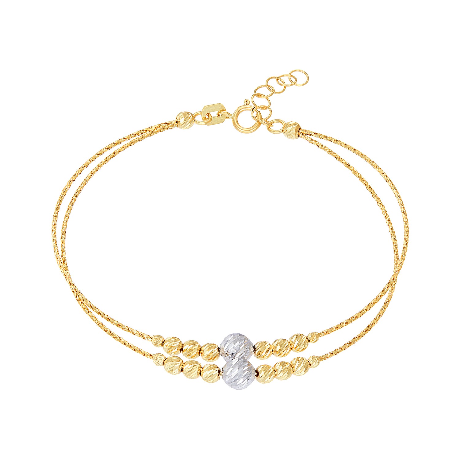 585/14K Yellow and White Gold Bracelet 714-BR 2FC014-YW