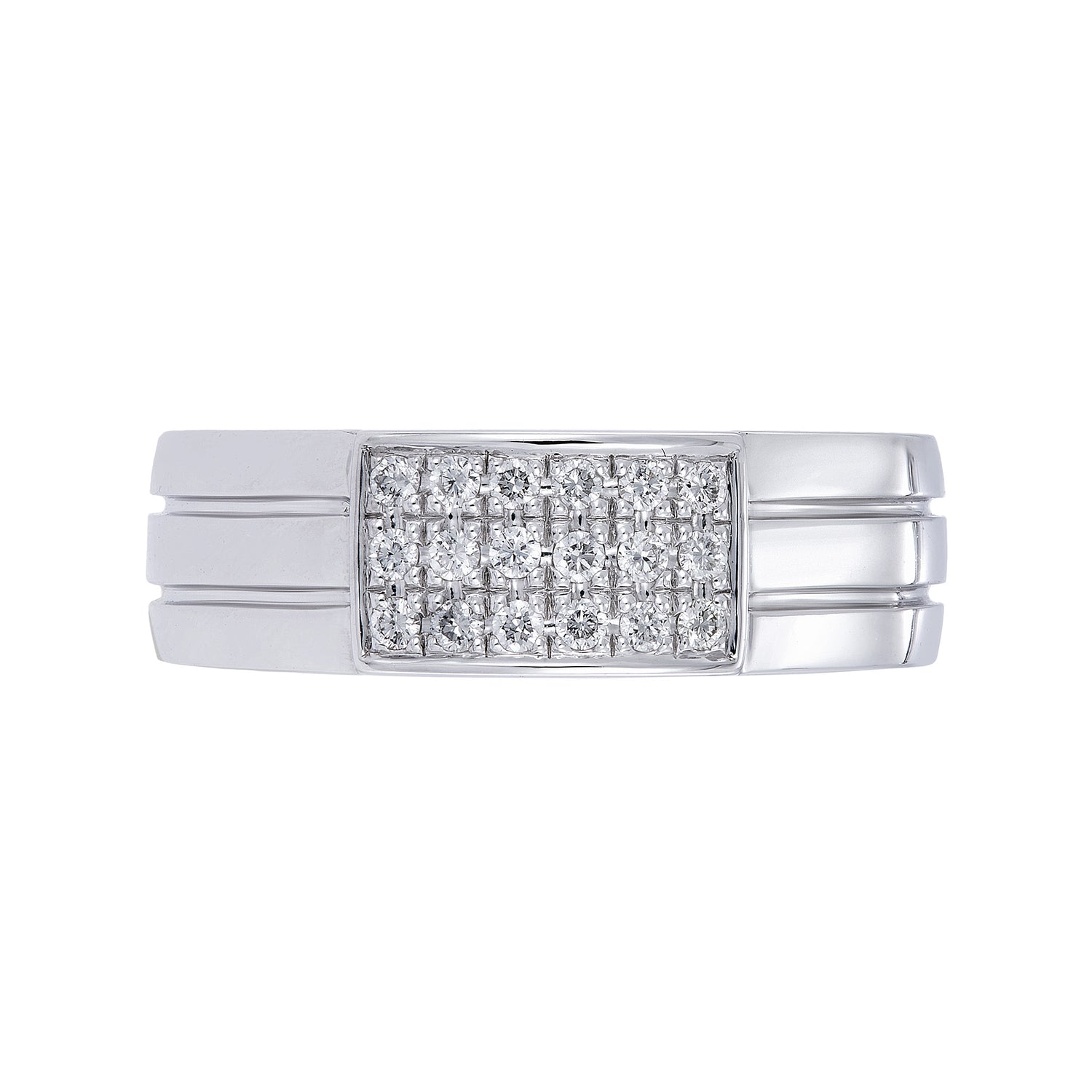 Diamond Men's Ring in 925 Silver Palladium 266200323(PLD)
