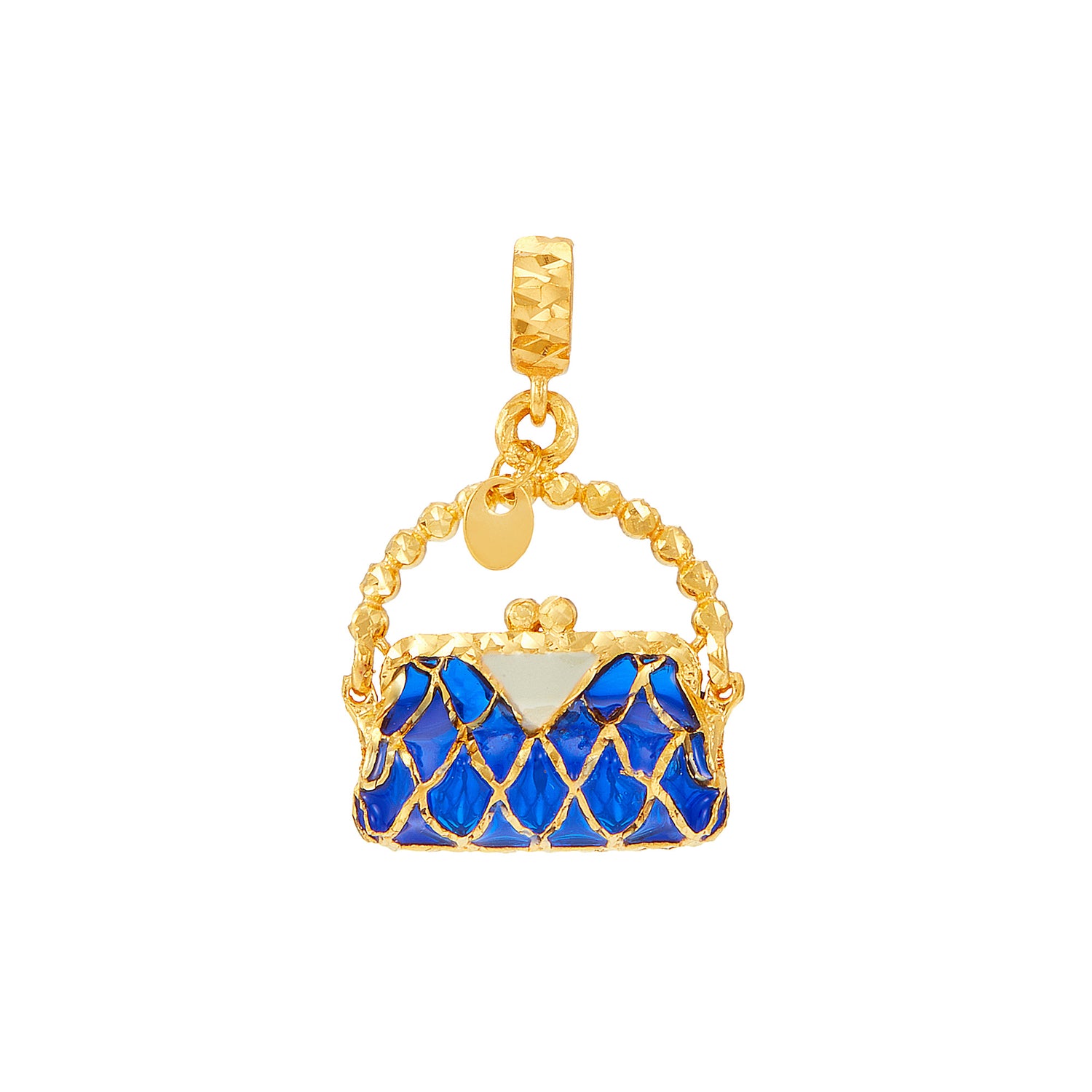 Oro Italia 916 Yellow Gold Charm GCM91121023(BLU) (22K Gold)