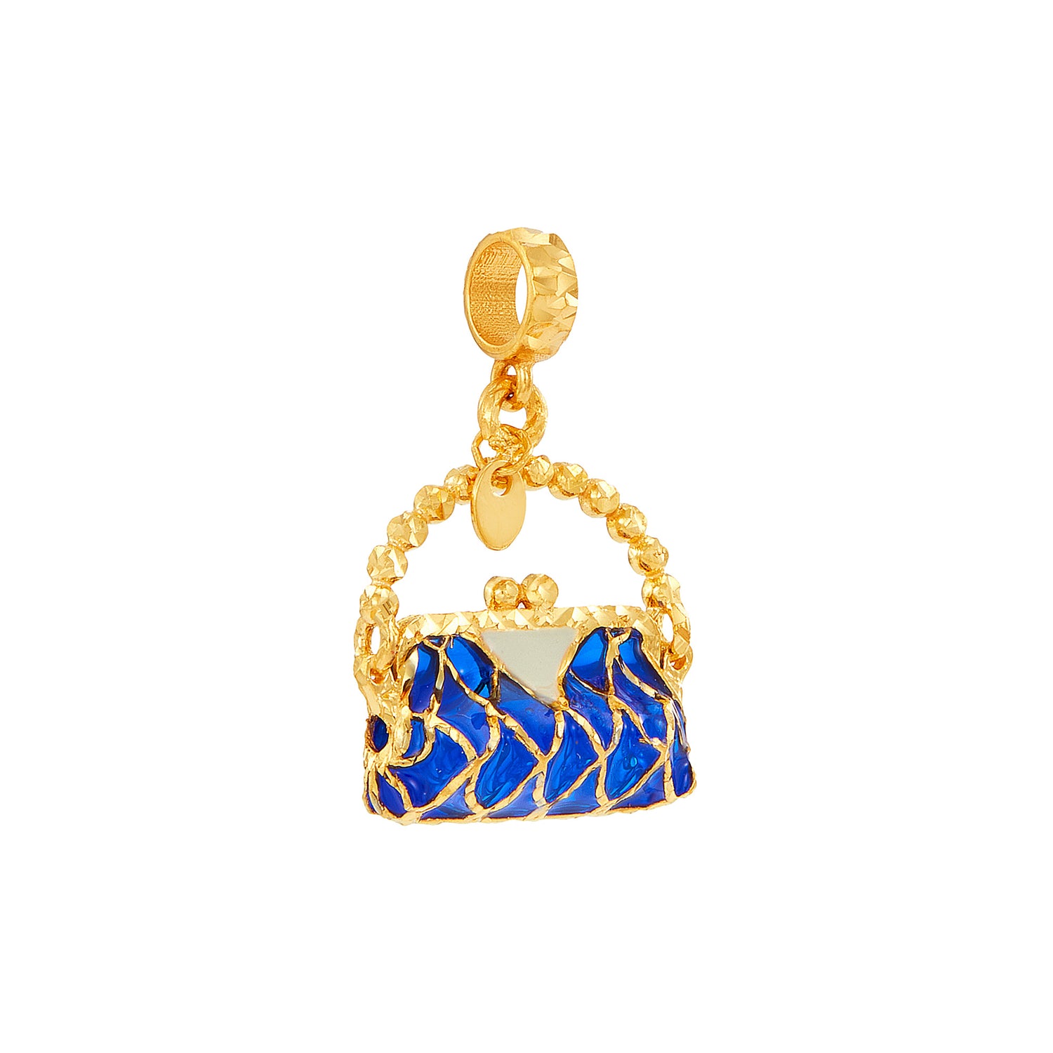 Oro Italia 916 Yellow Gold Charm GCM91121023(BLU) (22K Gold)