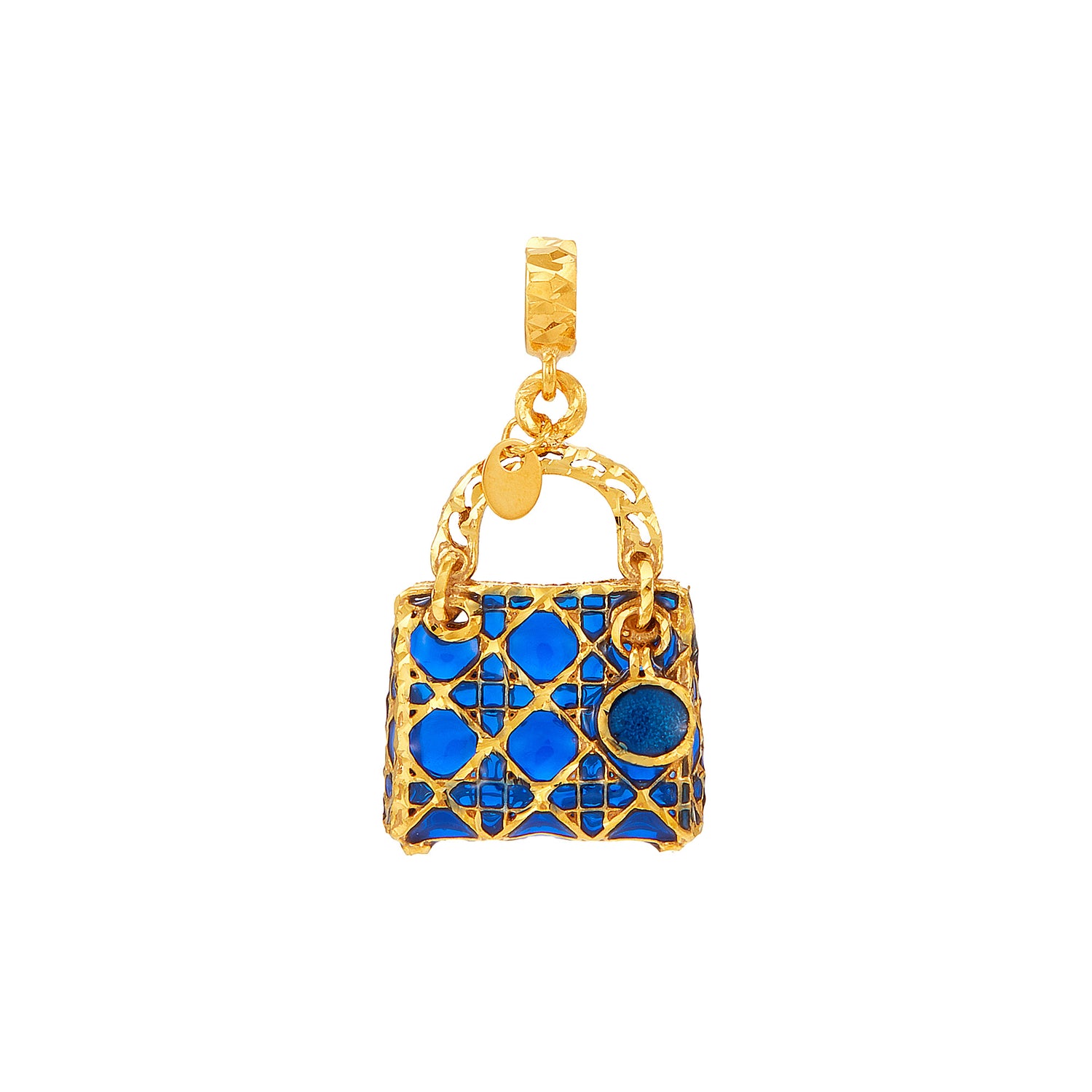 Oro Italia 916 Yellow Gold Charm GCM91131023(BLU) (22K Gold)