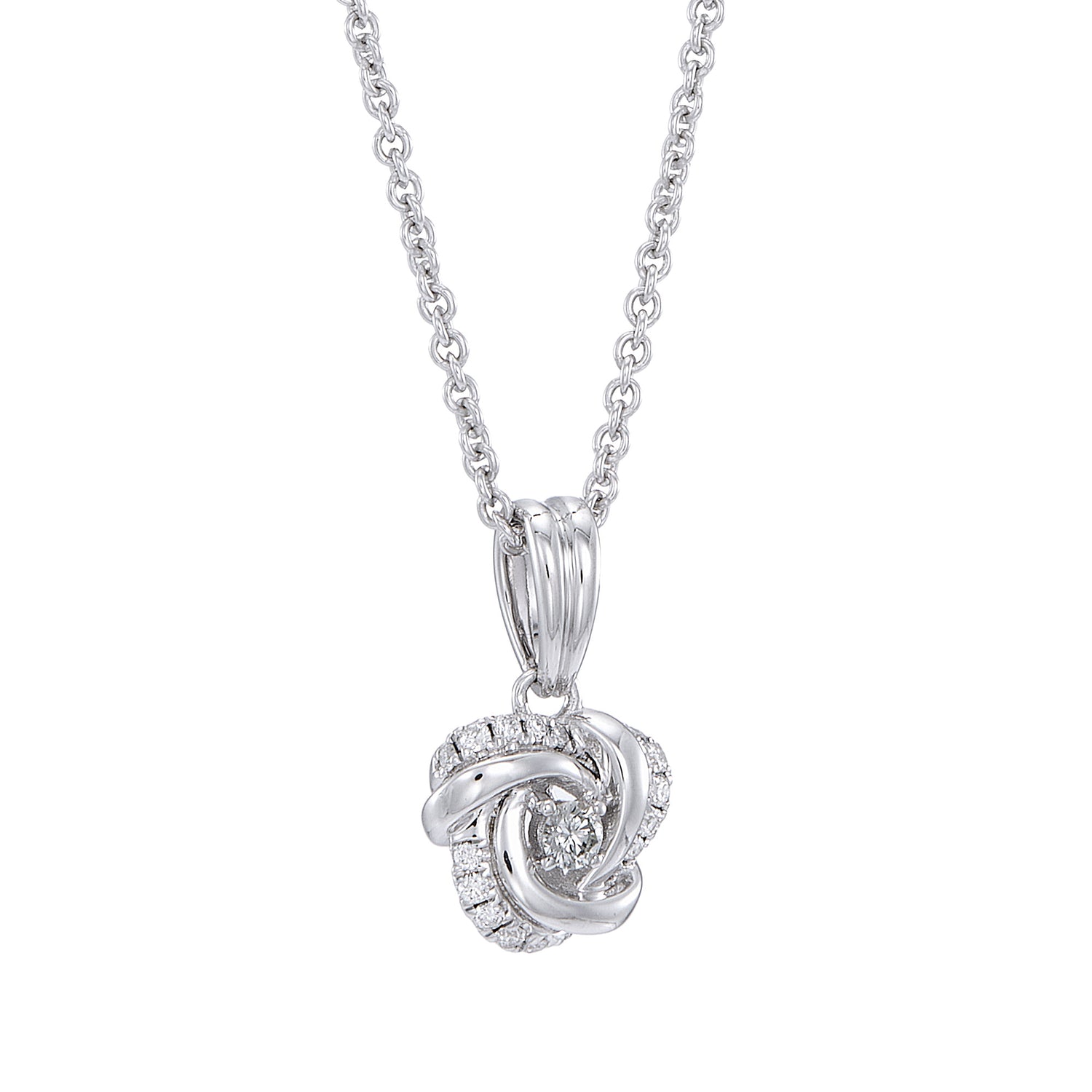 Diamond Necklace in 375/9K White Gold 265160323(N)-WG