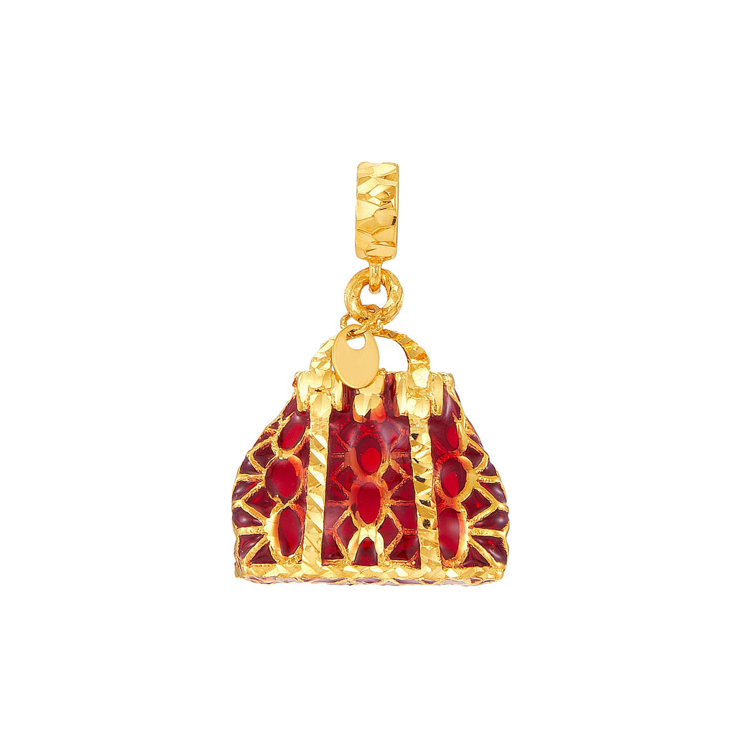 Oro Italia 916 Yellow Gold Charm GCM91141023(RED) (22K Gold)