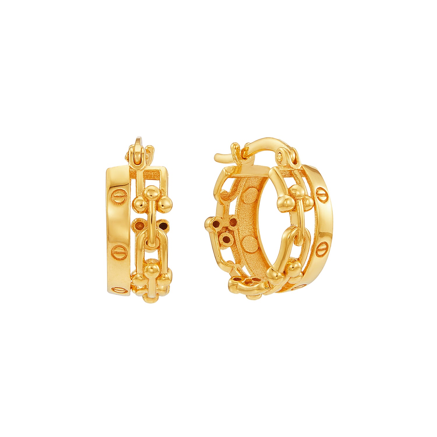 Oro Italia 916 Yellow Gold Earrings GE74530923 (22K Gold)