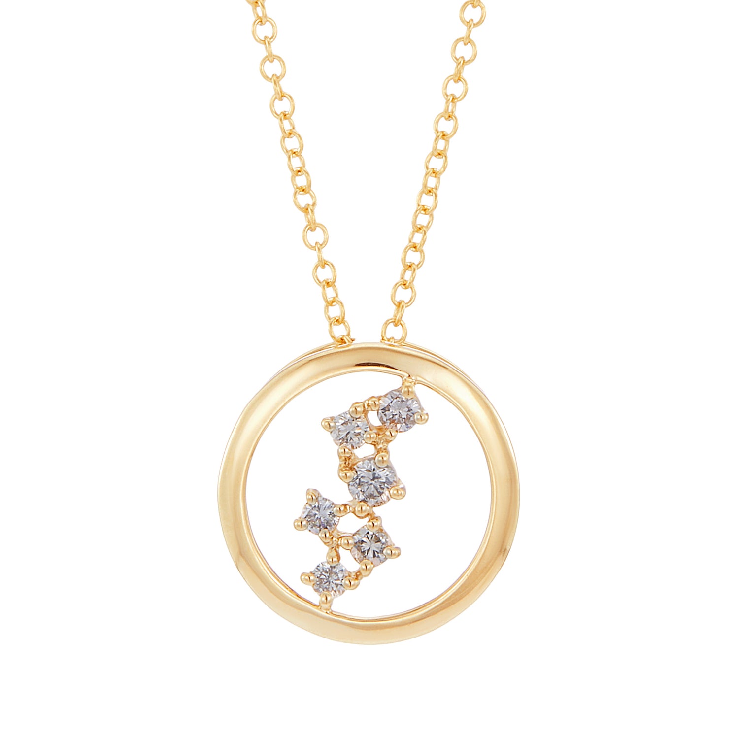CHIC | Round Diamond Necklace in 375/9K Yellow Gold 558671123-YG