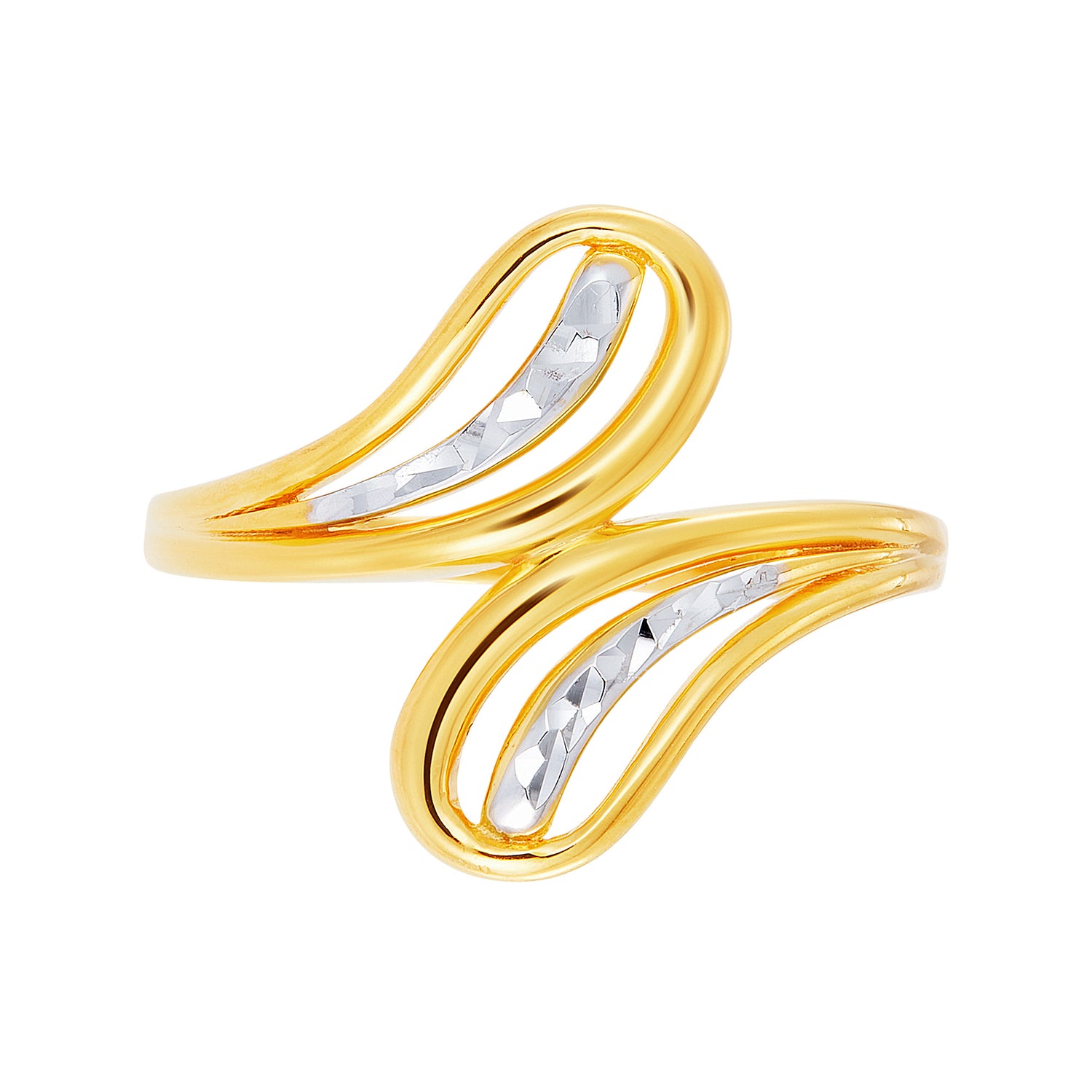Oro Italia 916 Yellow and White Gold Ring GR49350323(YW)-BI (22K Gold)