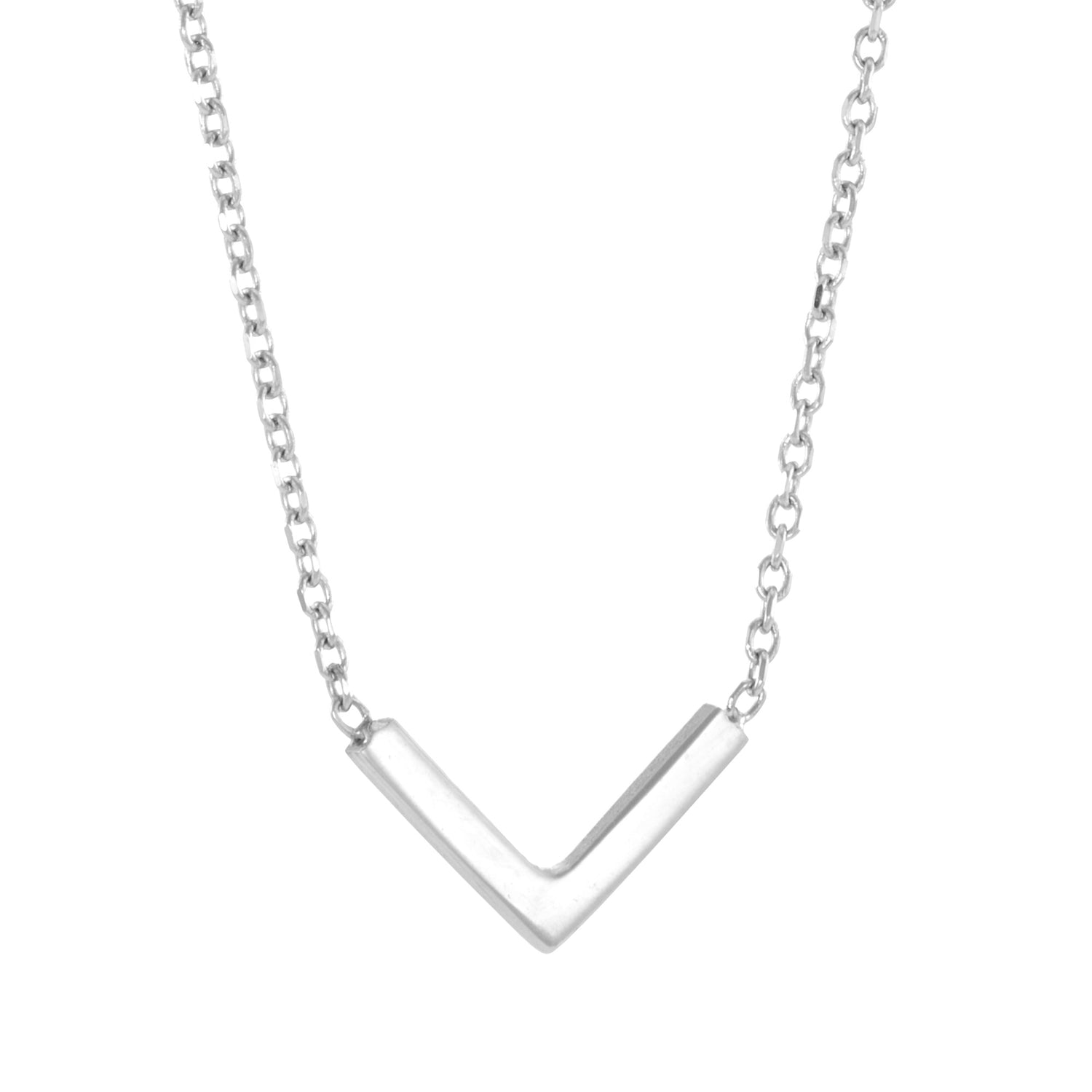 750/18K White Gold Necklace CJ-6-CL MNL02(18W)