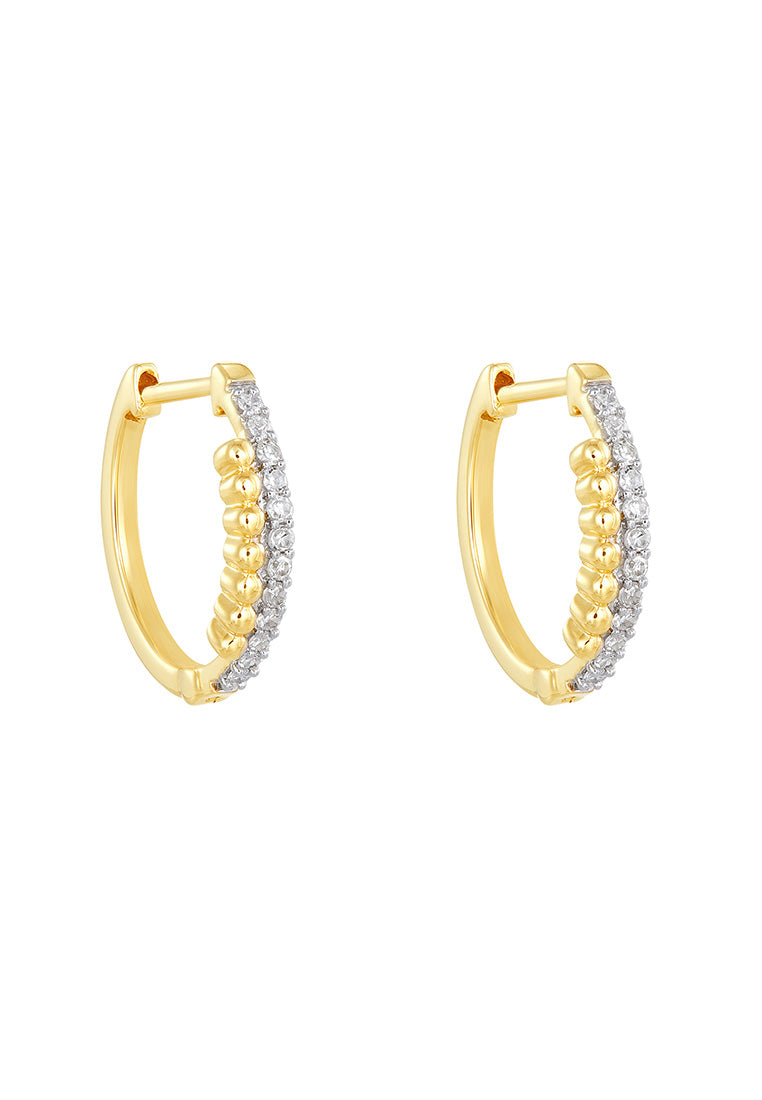 Diamond Earring in 375/9K Yellow and White Gold 456920222