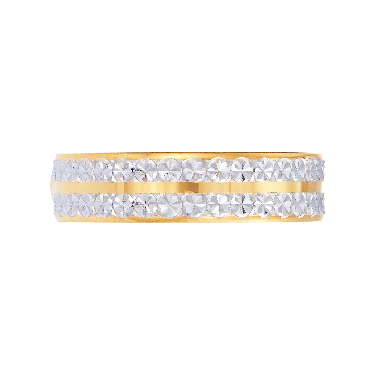 Oro Italia 916 Yellow and White Gold Ring GR48671022(YW)-BI (22K Gold)
