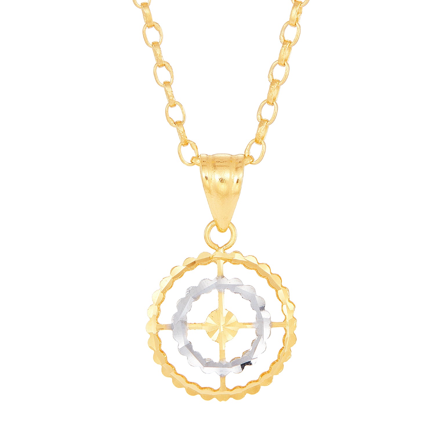 750/18K White and Yellow Gold Pendant GMT1398