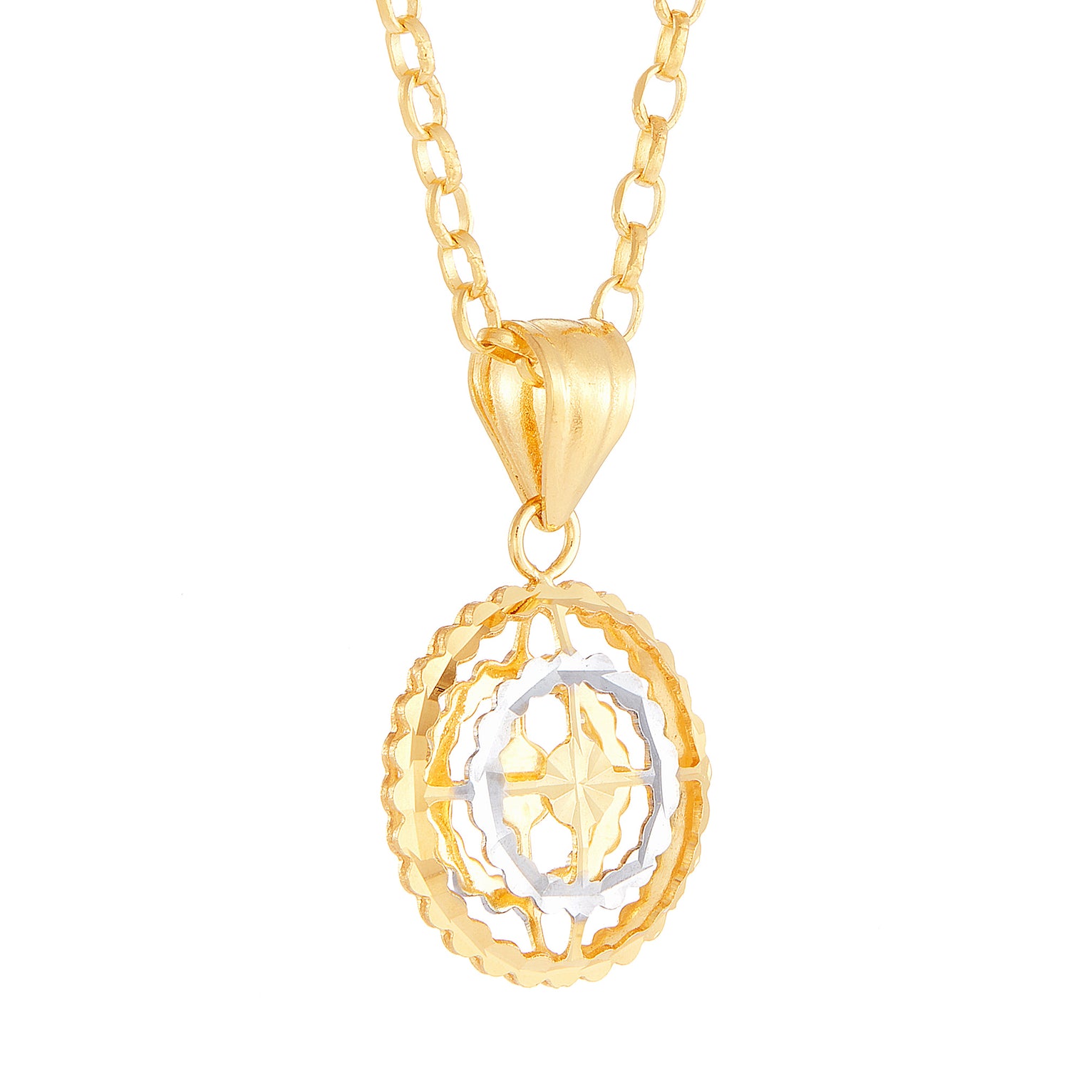 750/18K White and Yellow Gold Pendant GMT1398