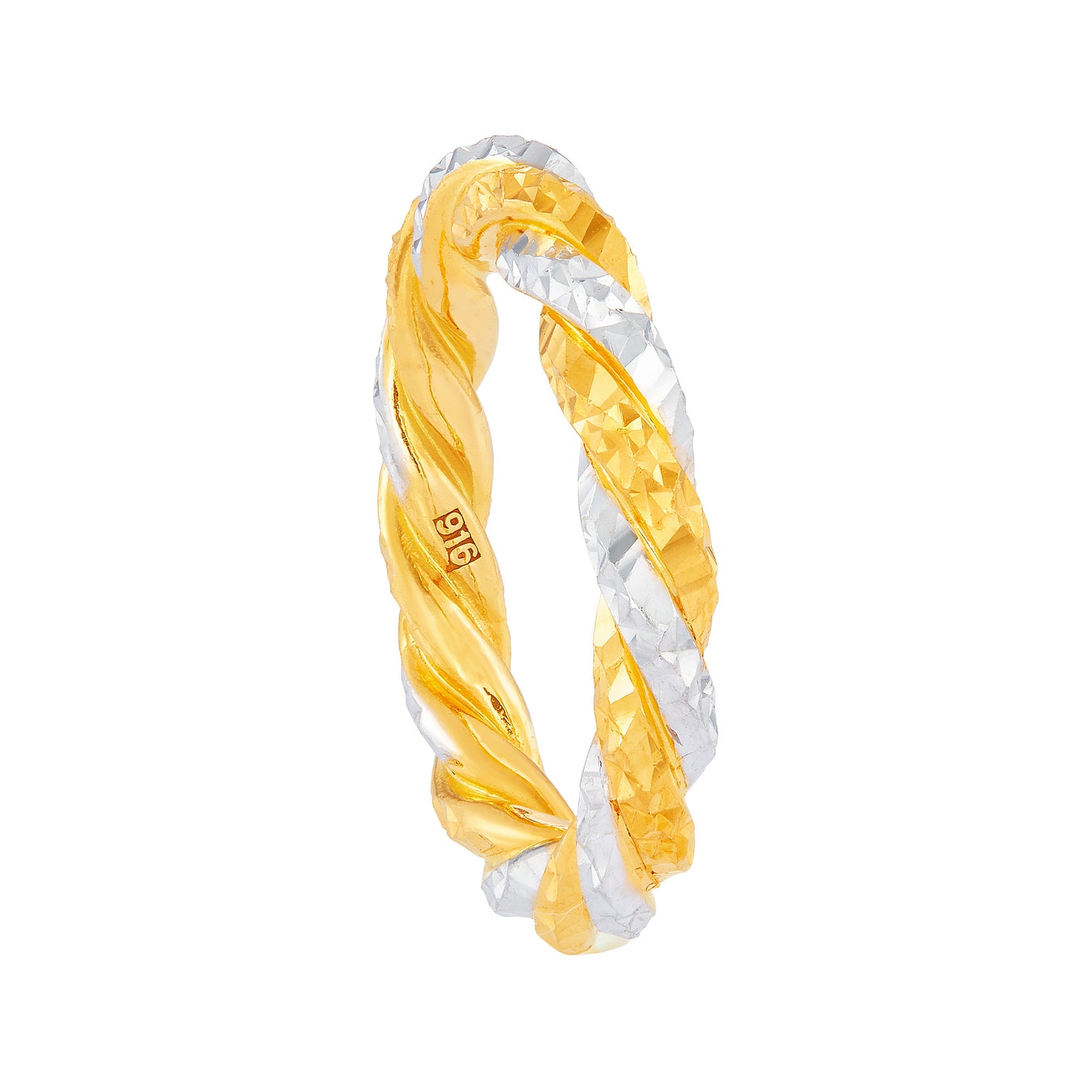 916/22K Yellow and White Gold Ring R4517(L)