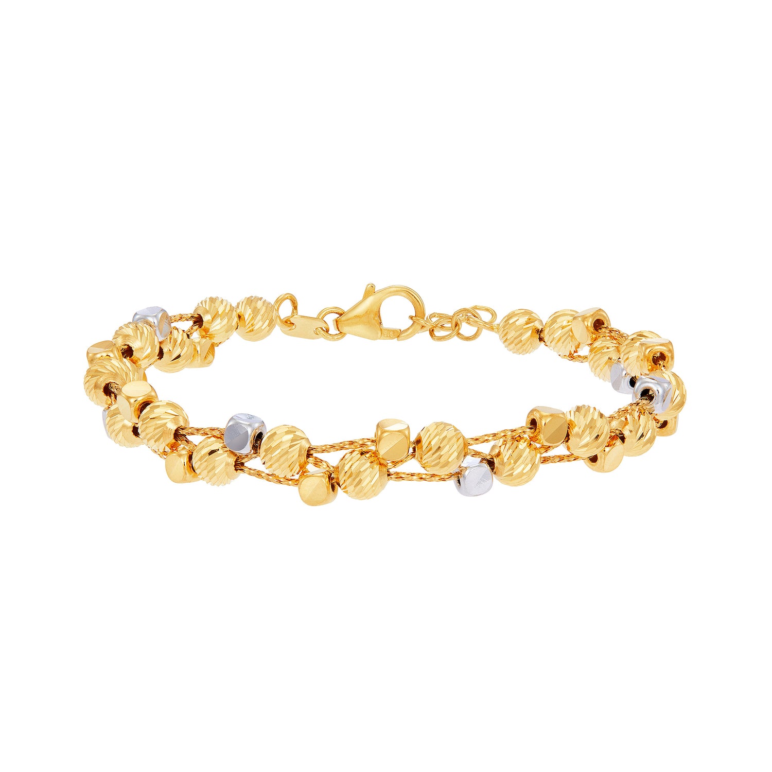 Oro Italia 916 Yellow and White Gold Bracelet GW47921023(YW)-BI (22K Gold)