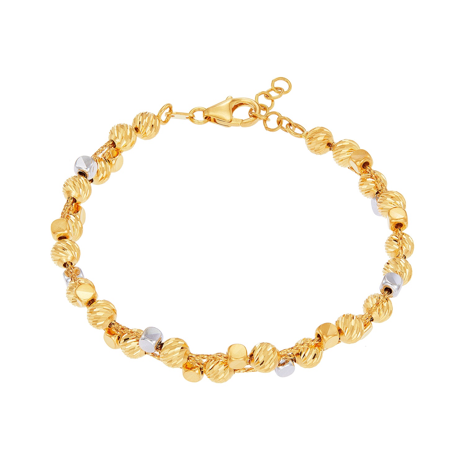 Oro Italia 916 Yellow and White Gold Bracelet GW47921023(YW)-BI (22K Gold)